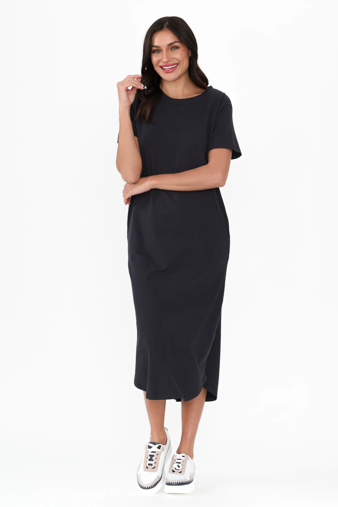 Ottawa Navy Cotton Tee Dress