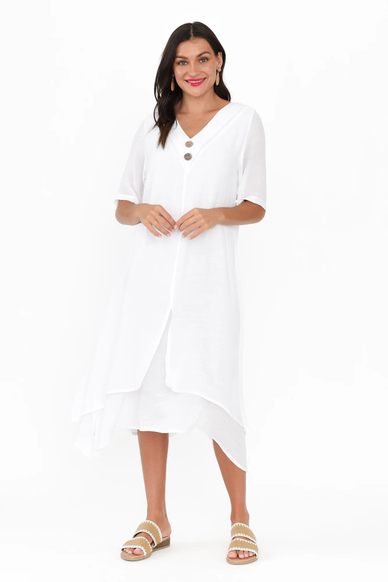 Nala White Layers Dress