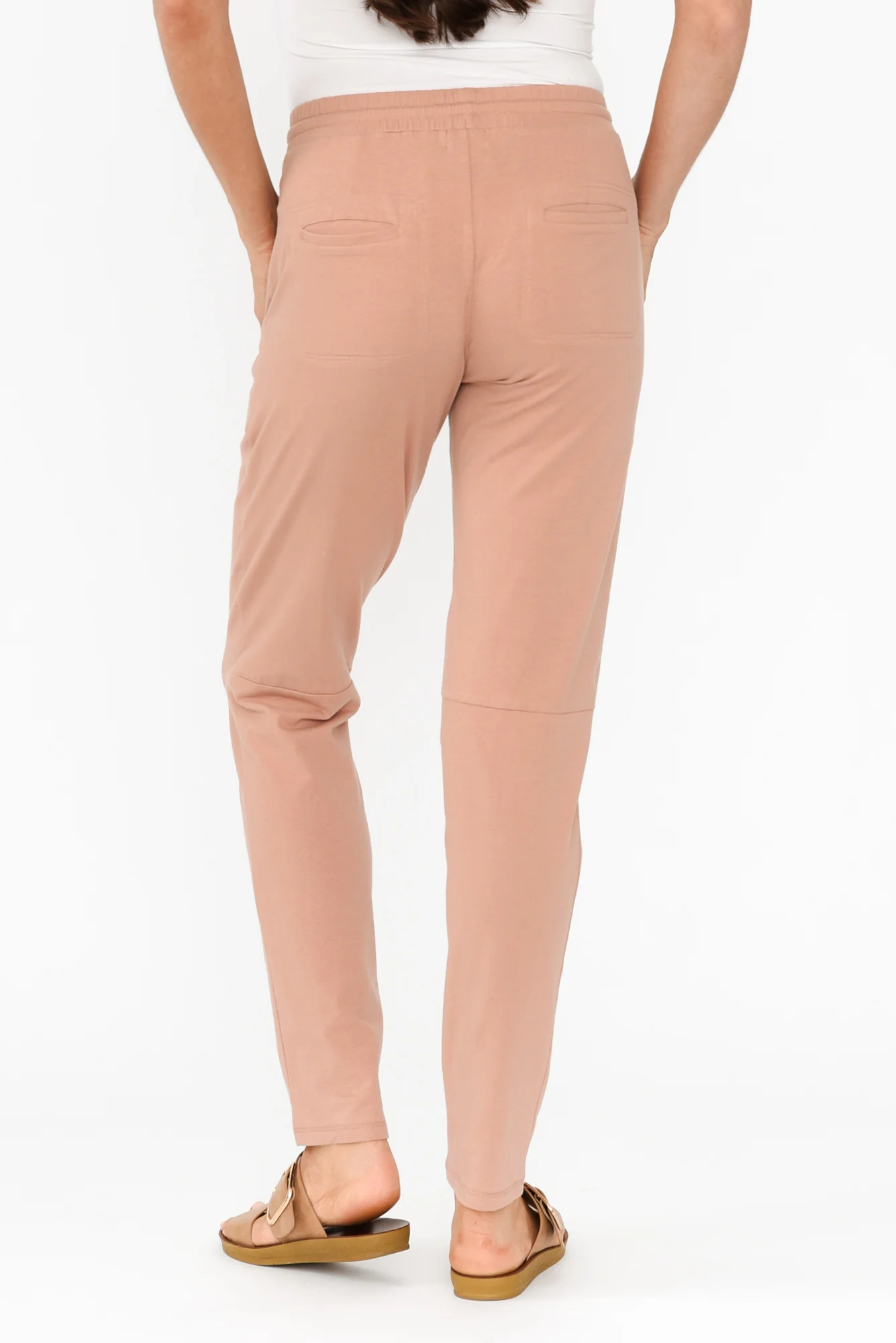 Timmy Beige Cotton Drawstring Pants