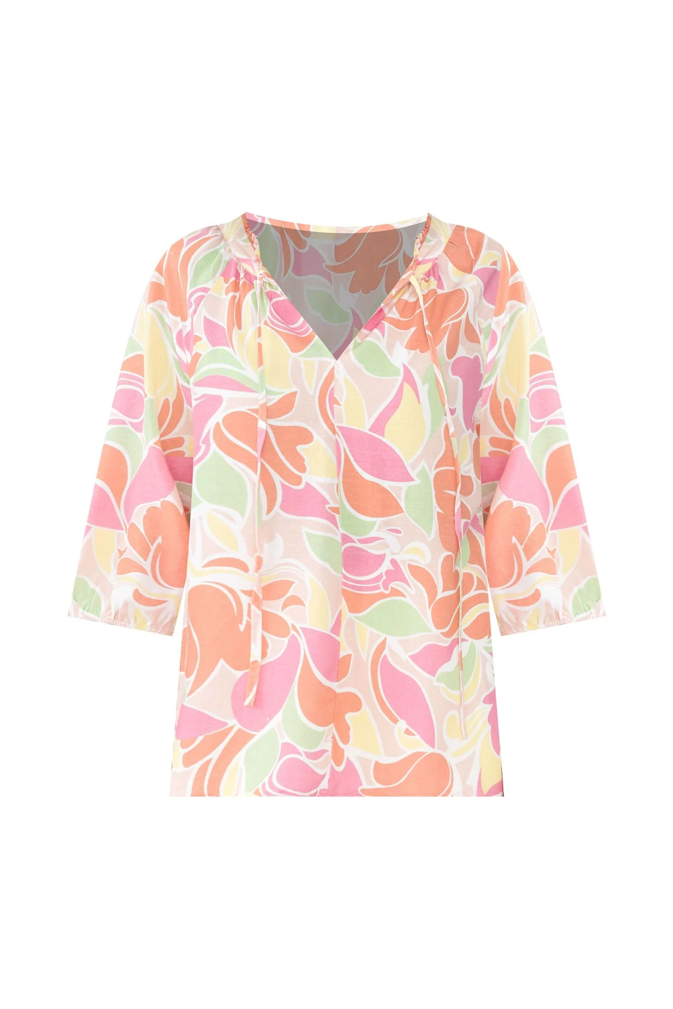 Daniella Orange Tropical Shirt