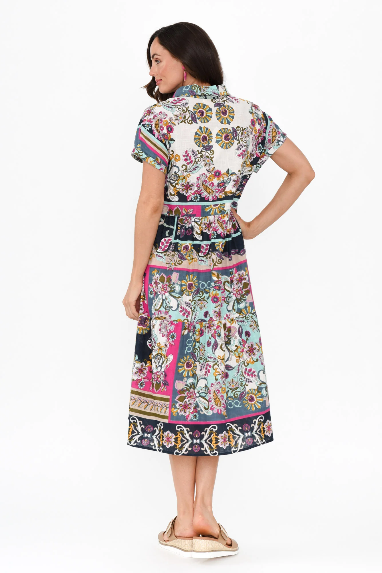 Sotavento Pink Floral Cotton Dress