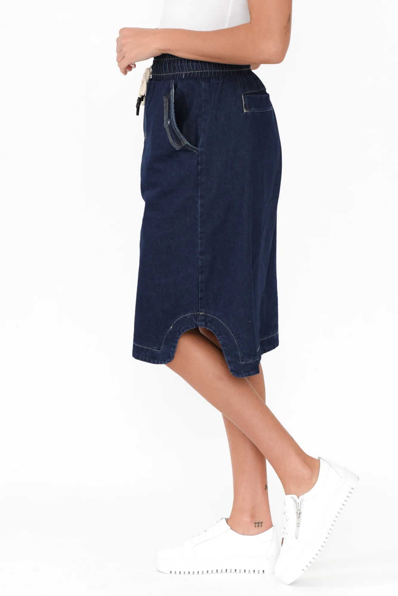 Desiree Blue Denim Pocket Skirt