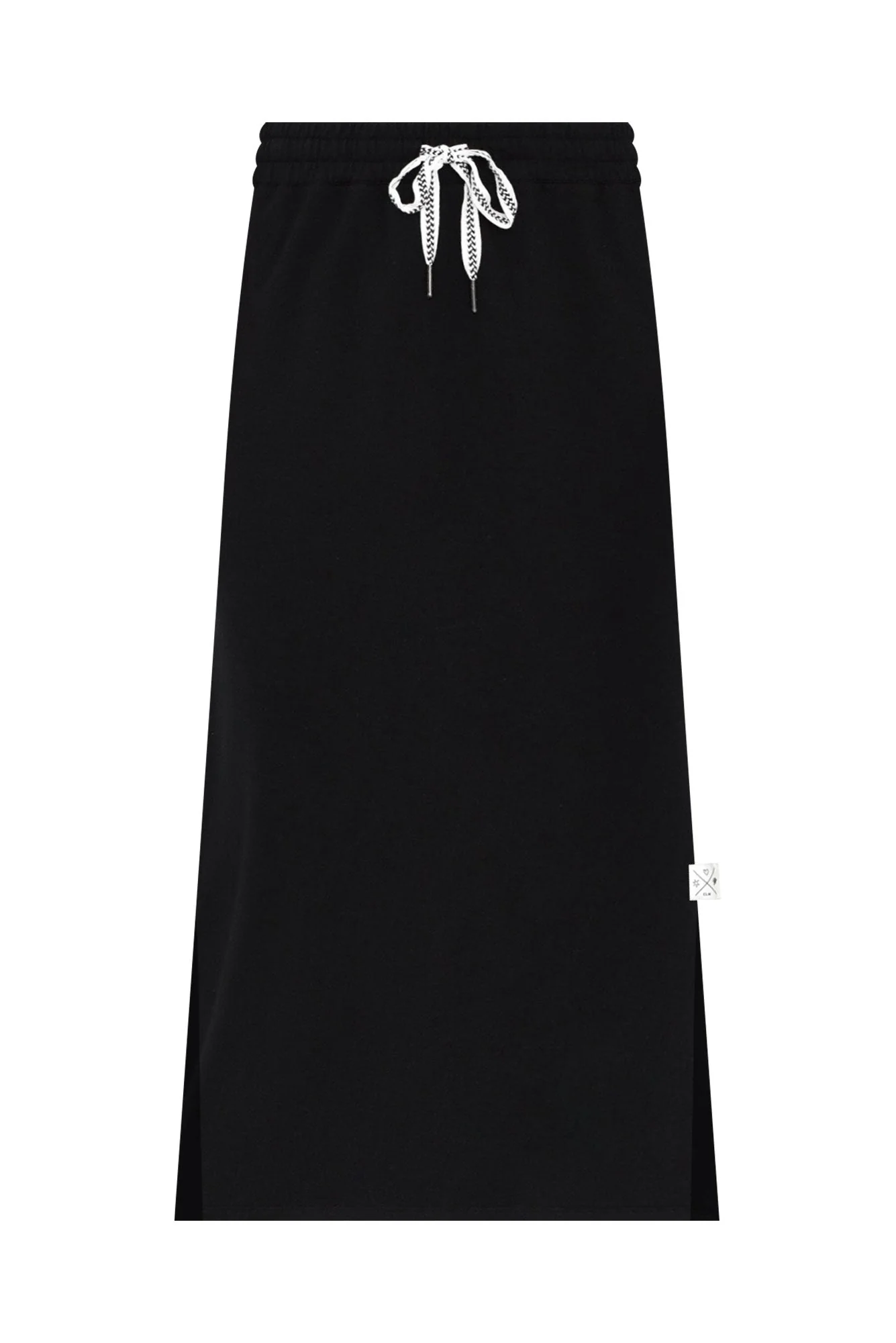 Travel Black Cotton Maxi Skirt