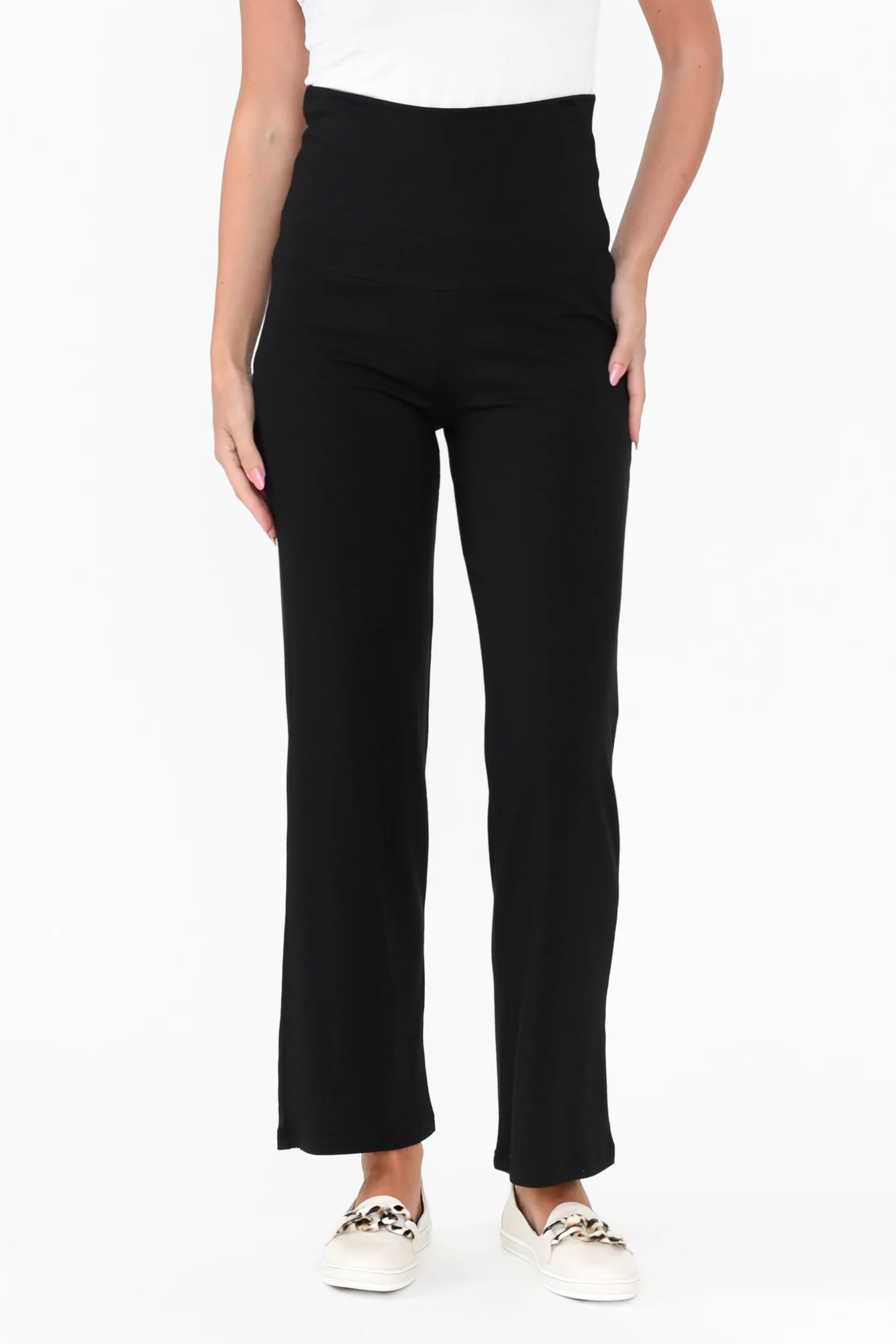 Pamela Black Bamboo Pants - Petite