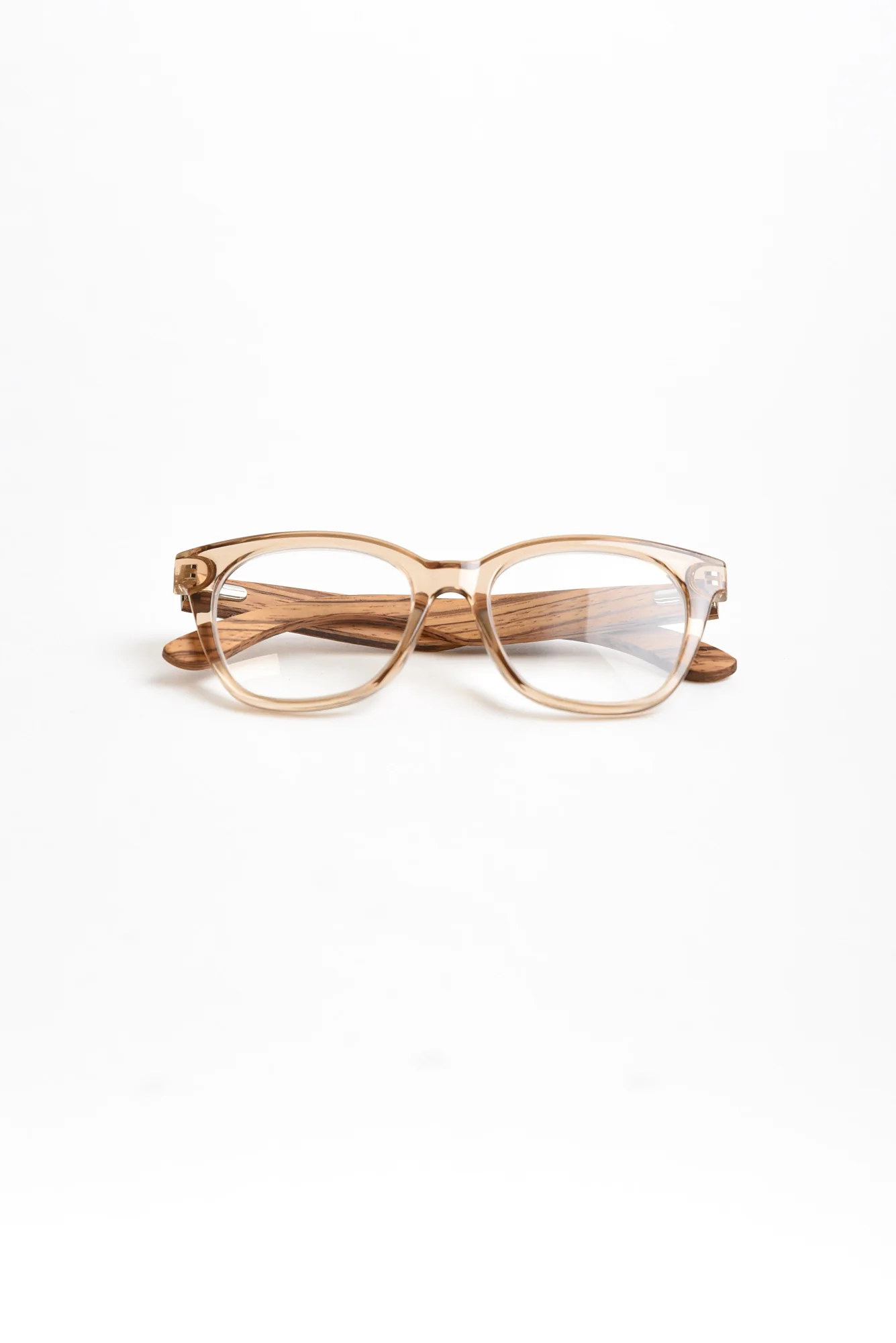 Lila Champagne Wooden Reading Glasses