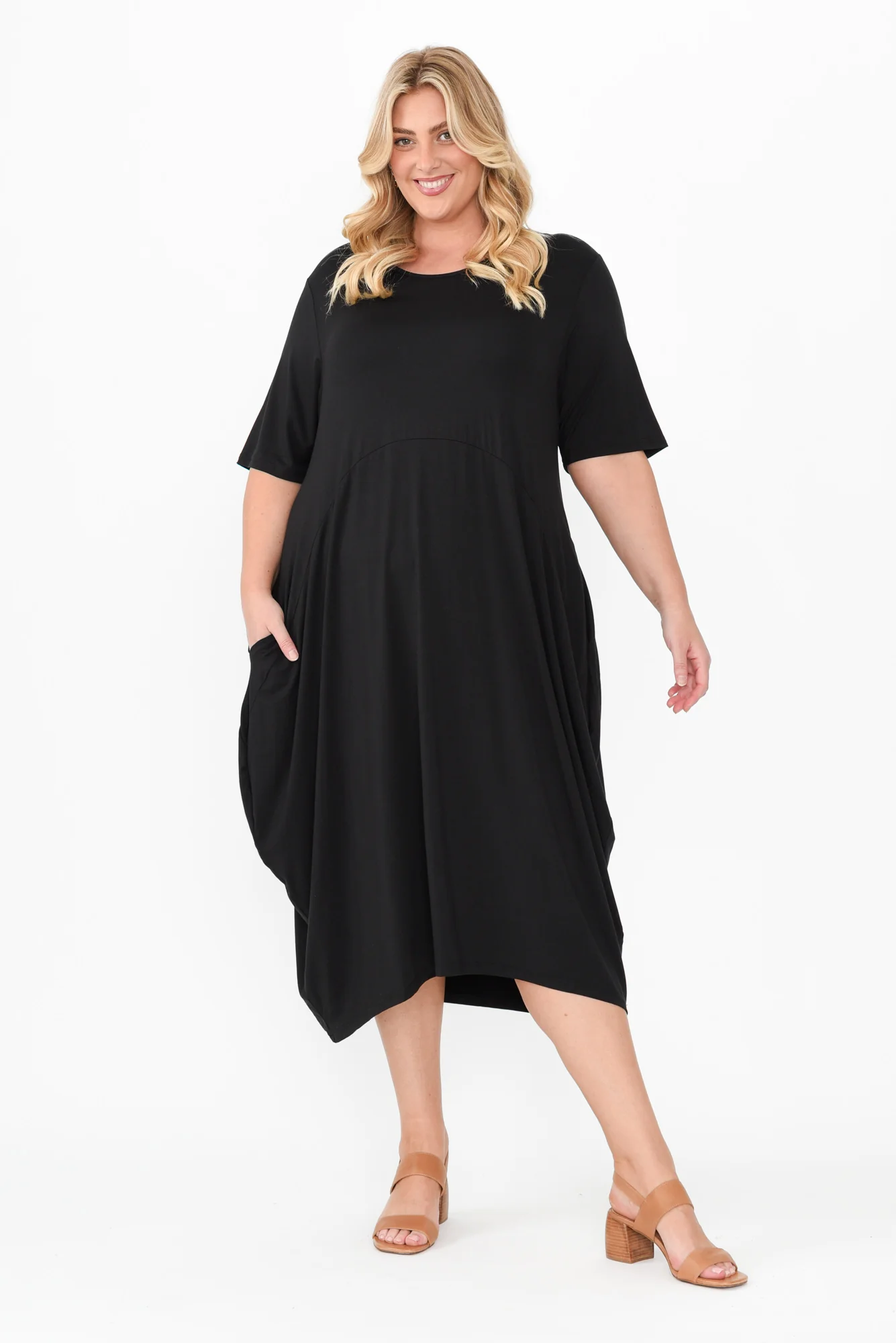 Samiya Black Bamboo Dress