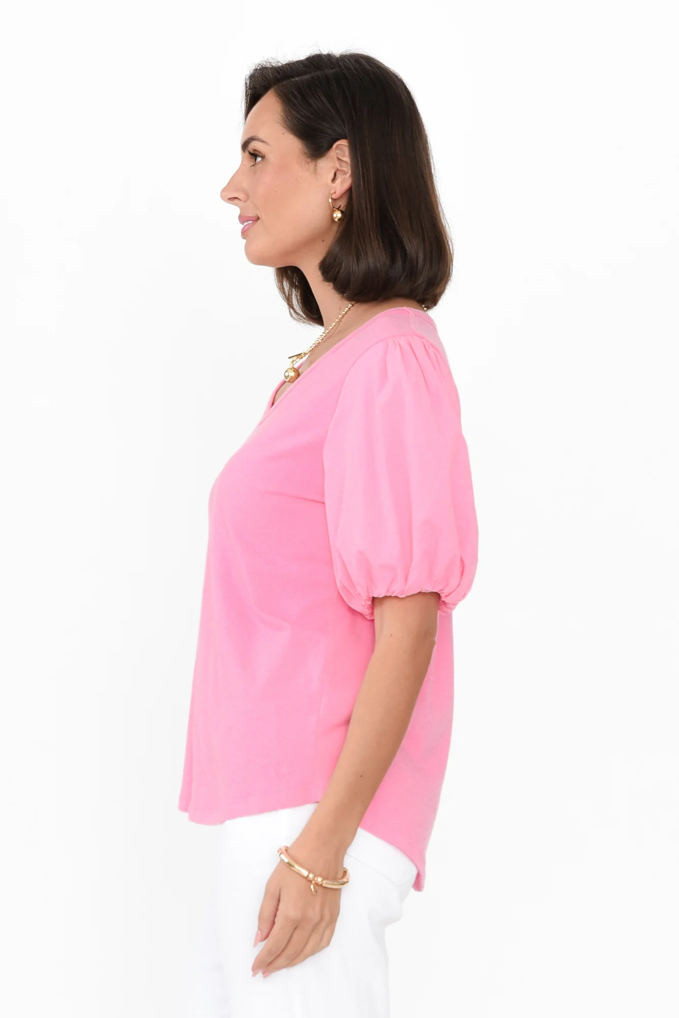 Joy Pink Cotton Blend Tee