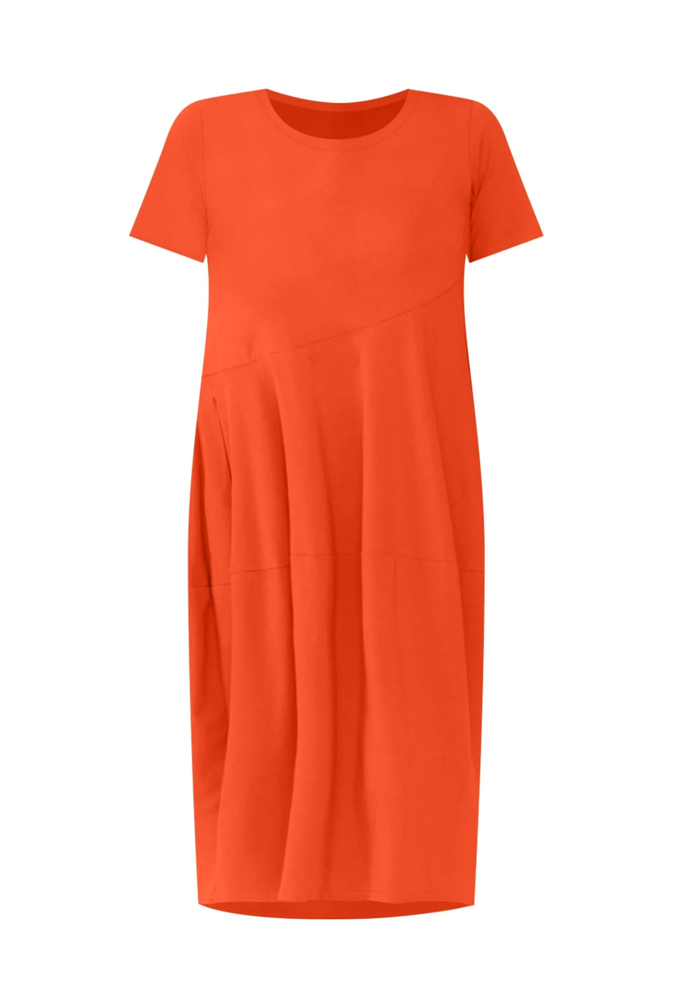 Morgan Orange Diagonal Seam Dress