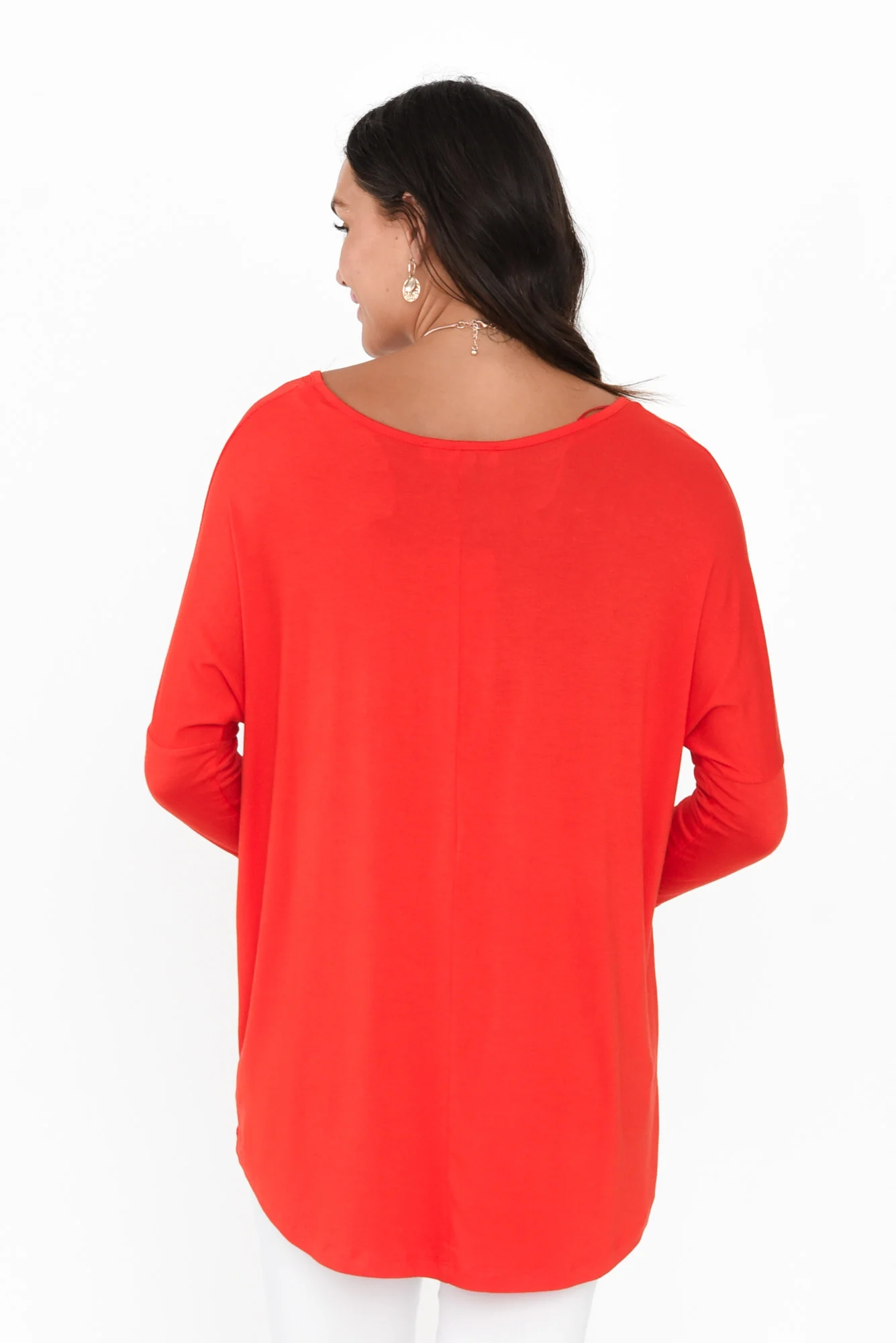 Red Milan 3/4 Sleeve Top