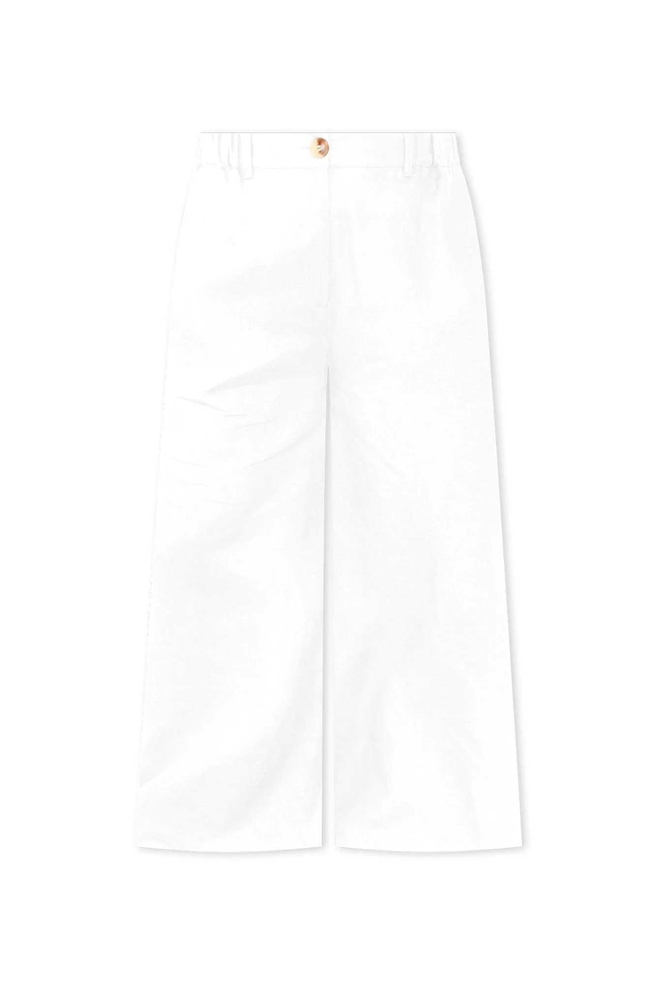 Delsey White Linen Wide Leg Pants