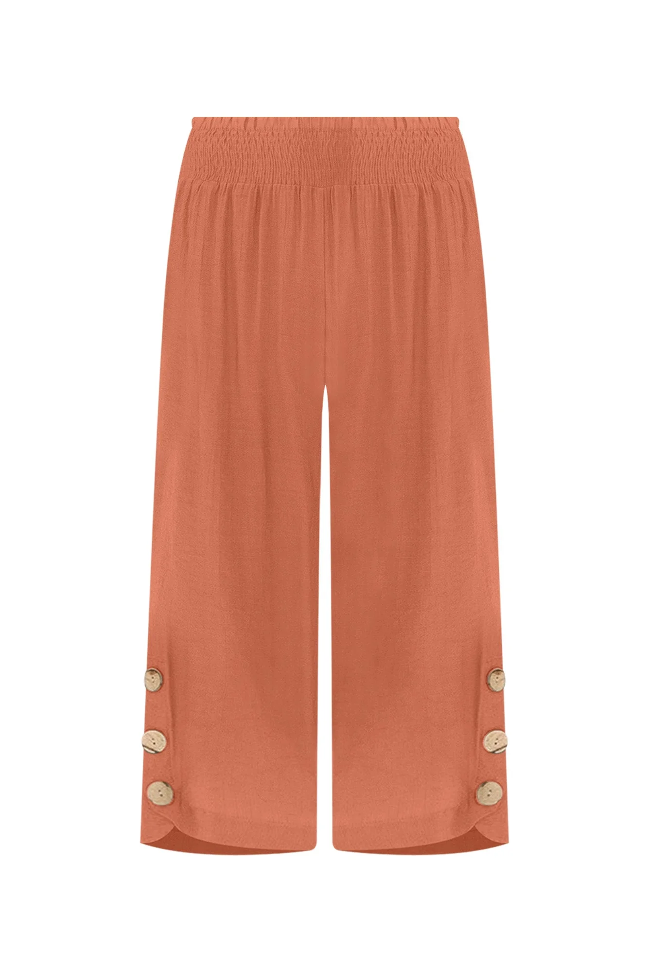 Lettie Rust Button Pants