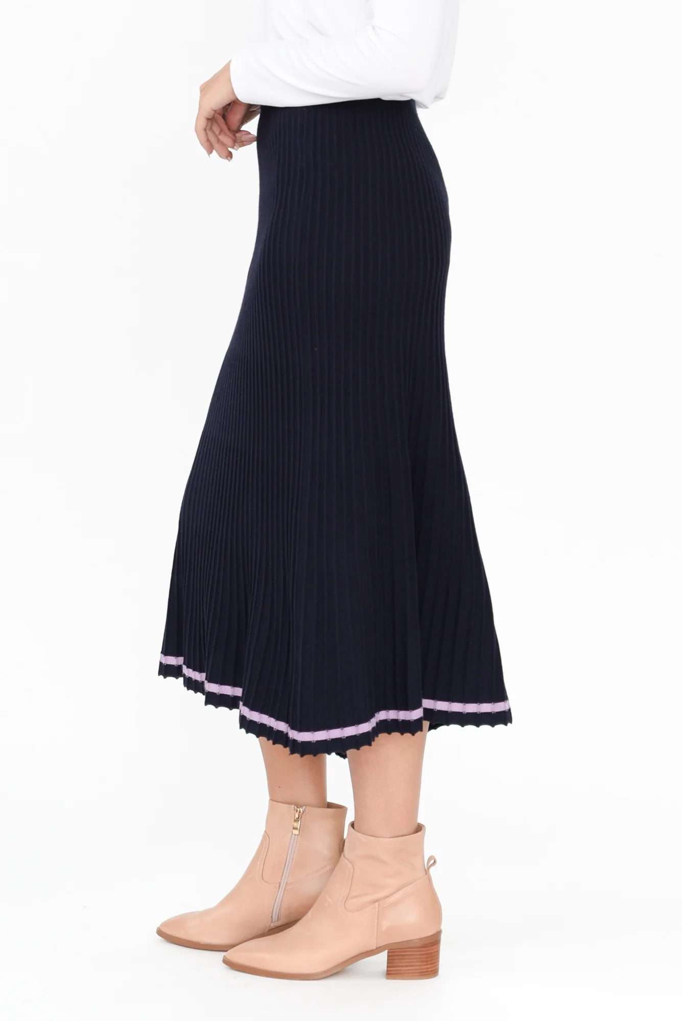Tammy Navy Knit Skirt