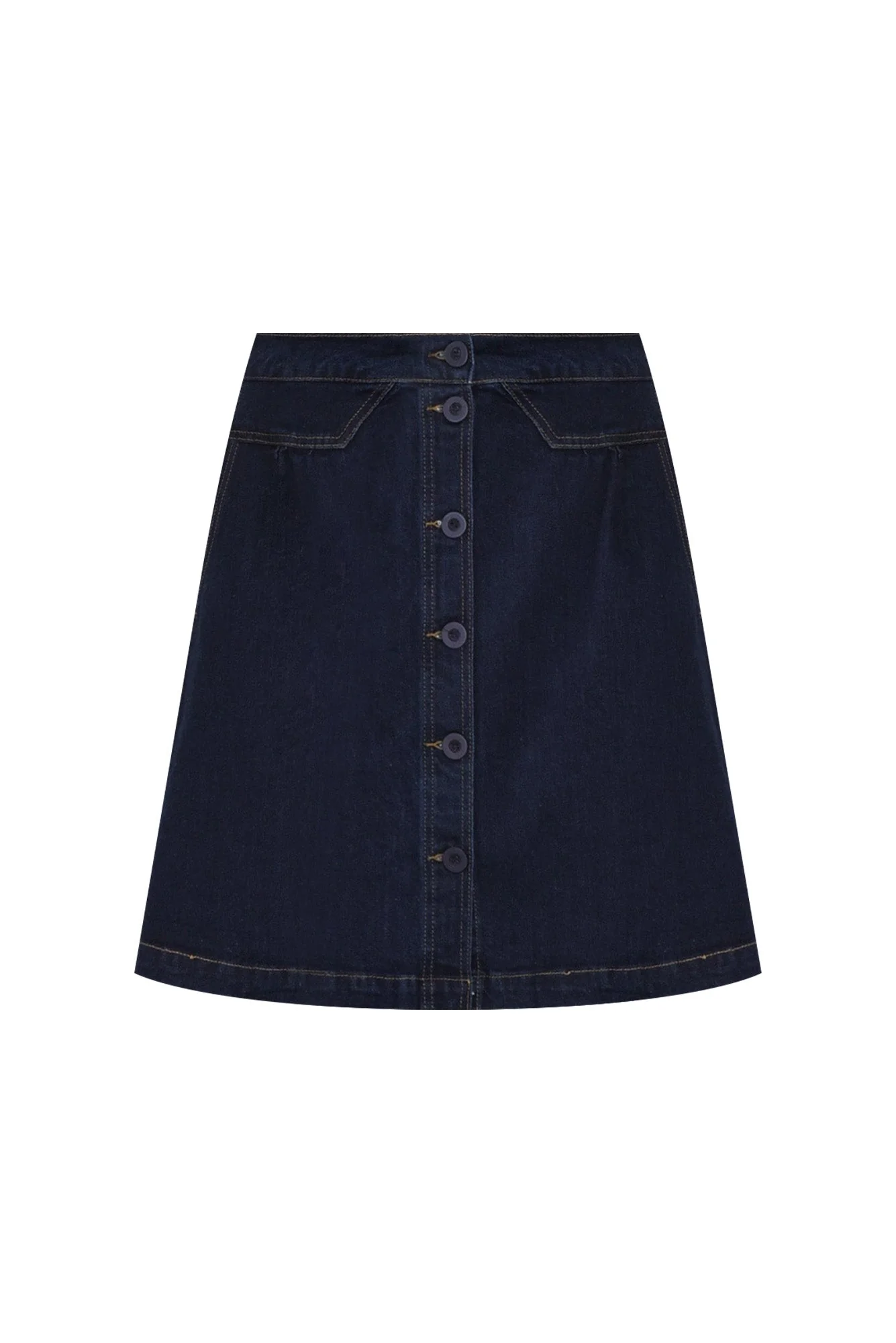 Amanda Dark Blue Stretch Denim Skirt