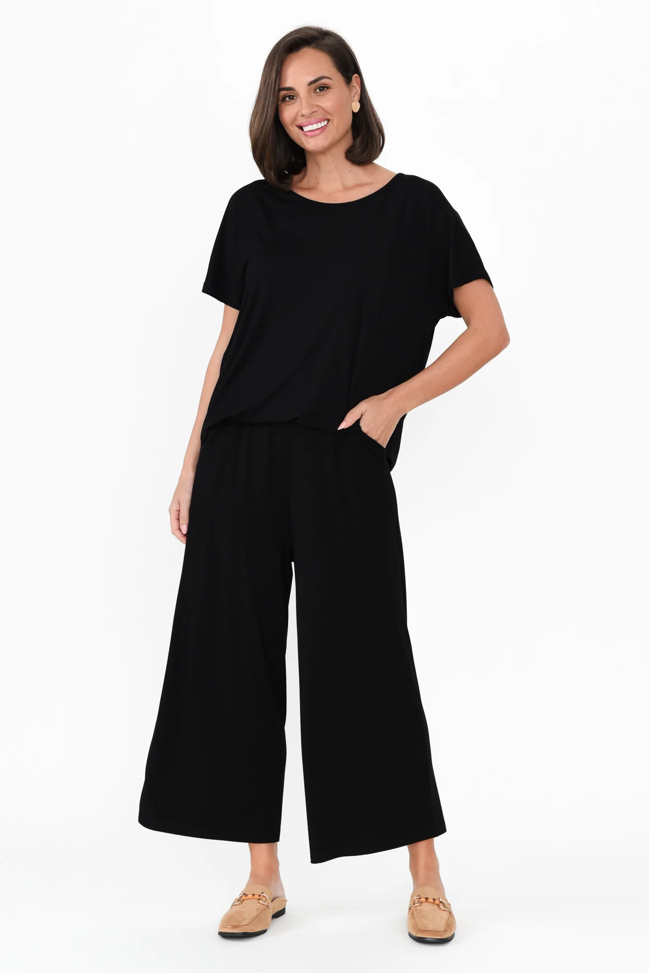 Ciara Black Bamboo Resort Pants