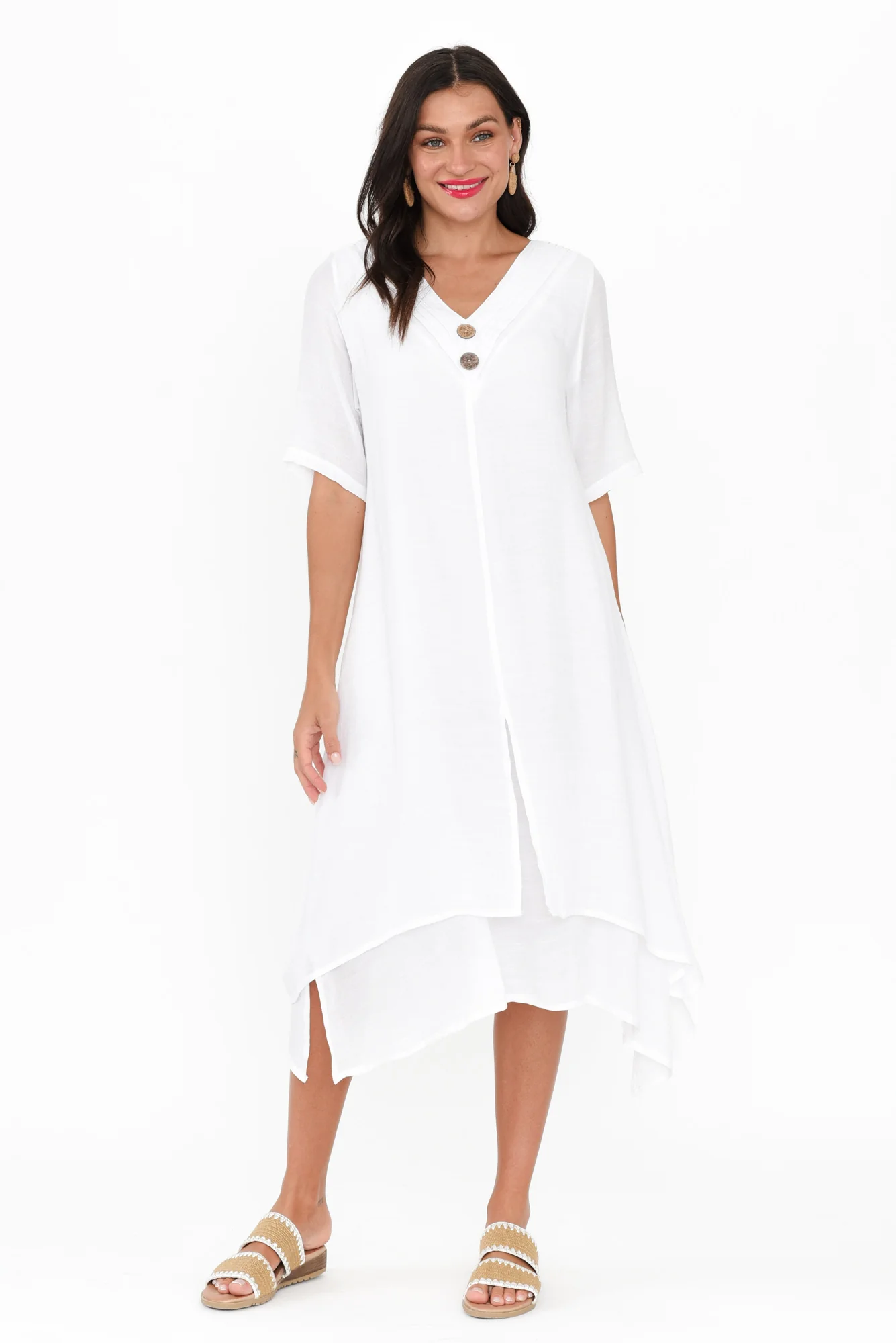 Nala White Layers Dress