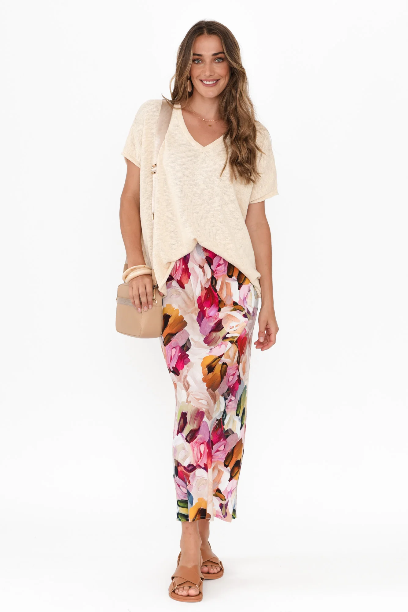 Saxon Cream Oversized Knit Top