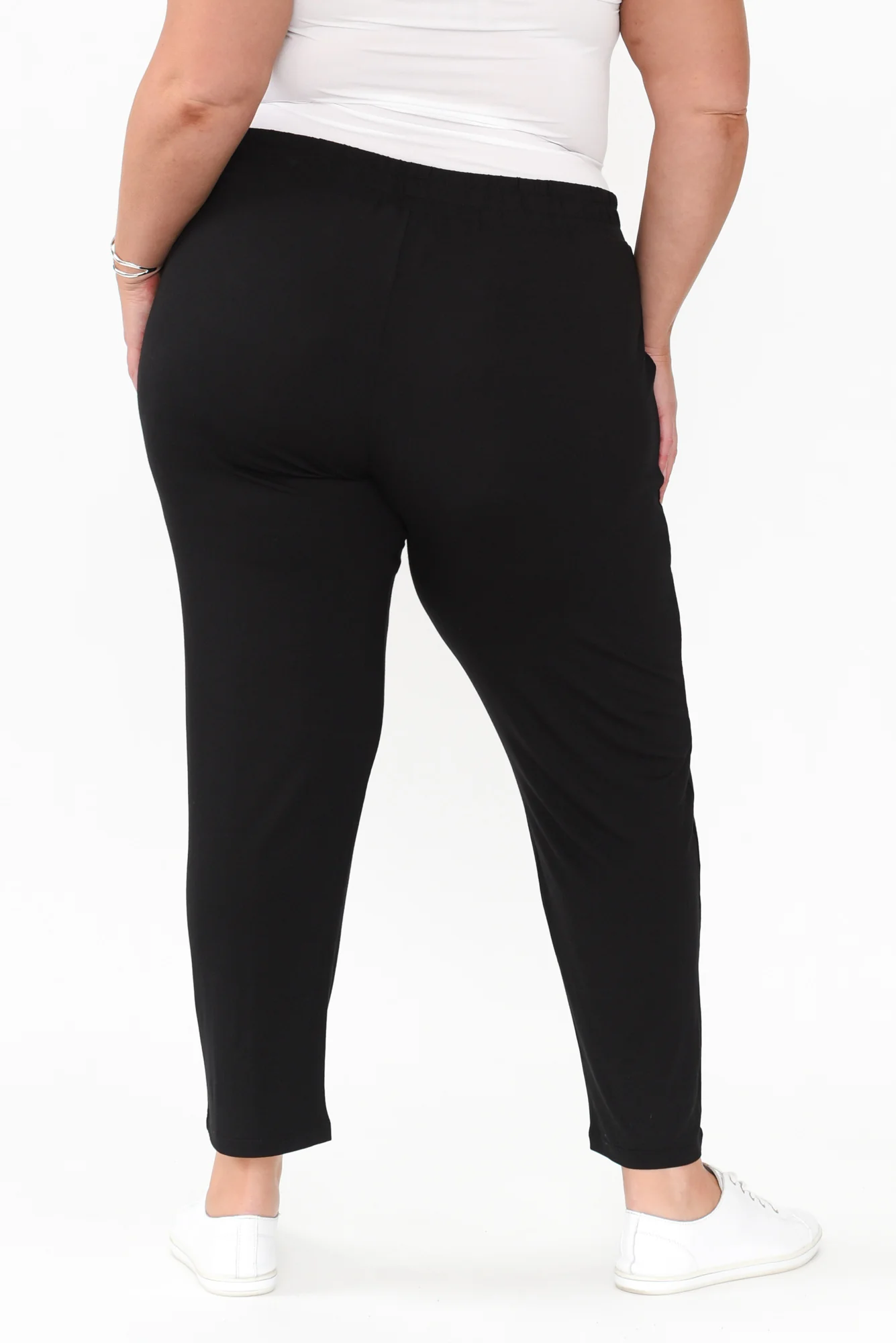 Percy Black Bamboo Pocket Pants