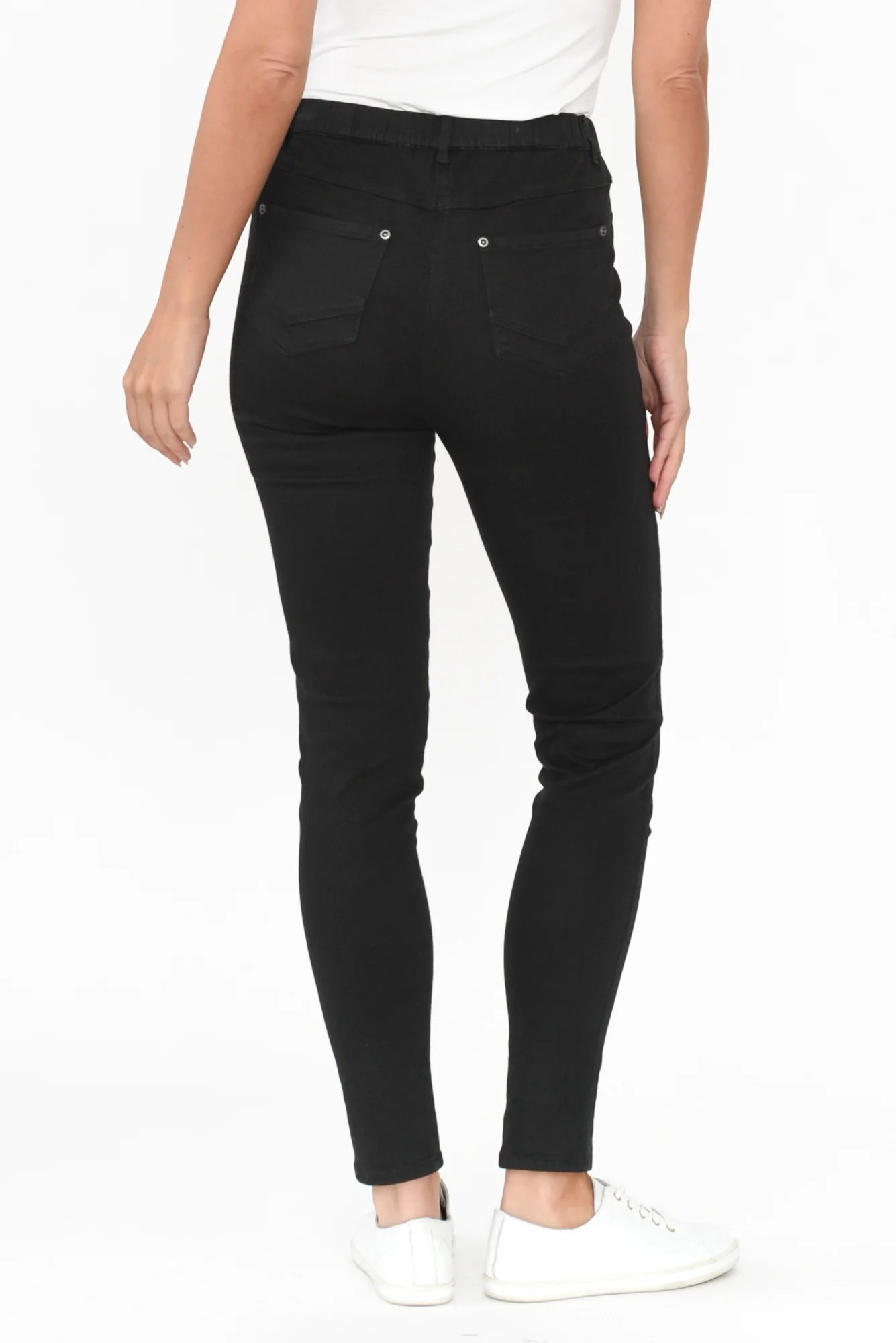 Reed Black Stretch Cotton Pants