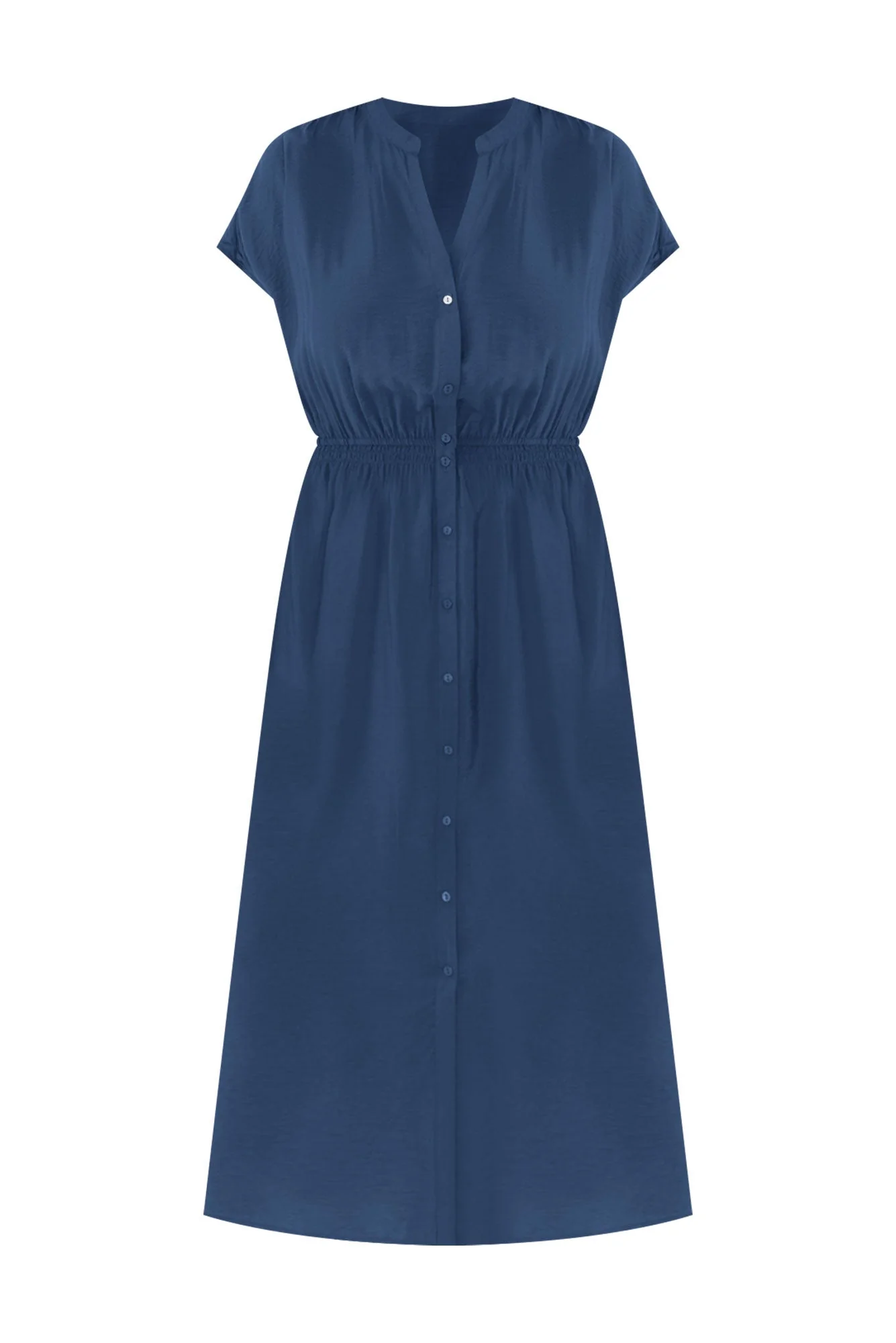 Simone Blue Button Dress
