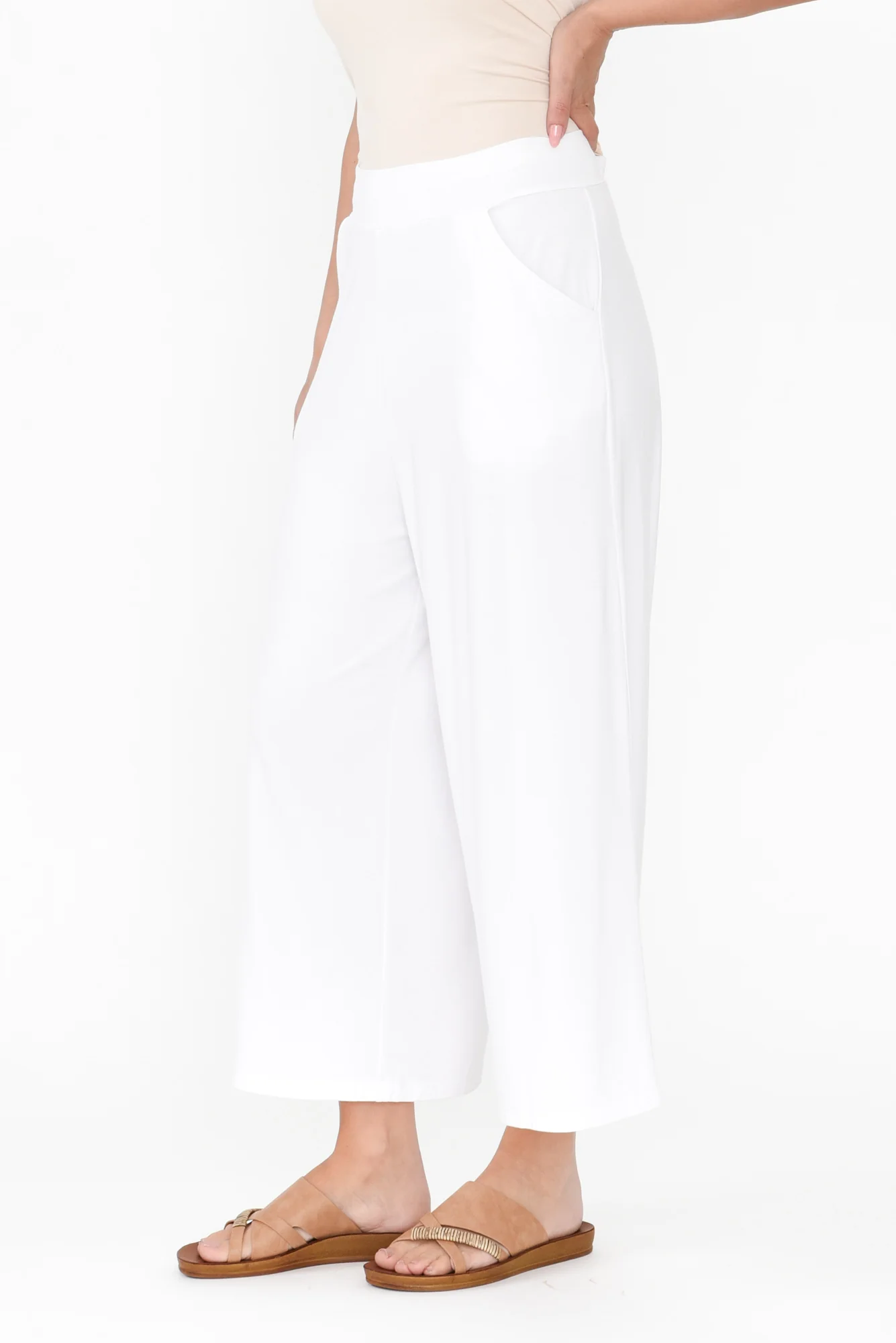 Ciara White Bamboo Resort Pants