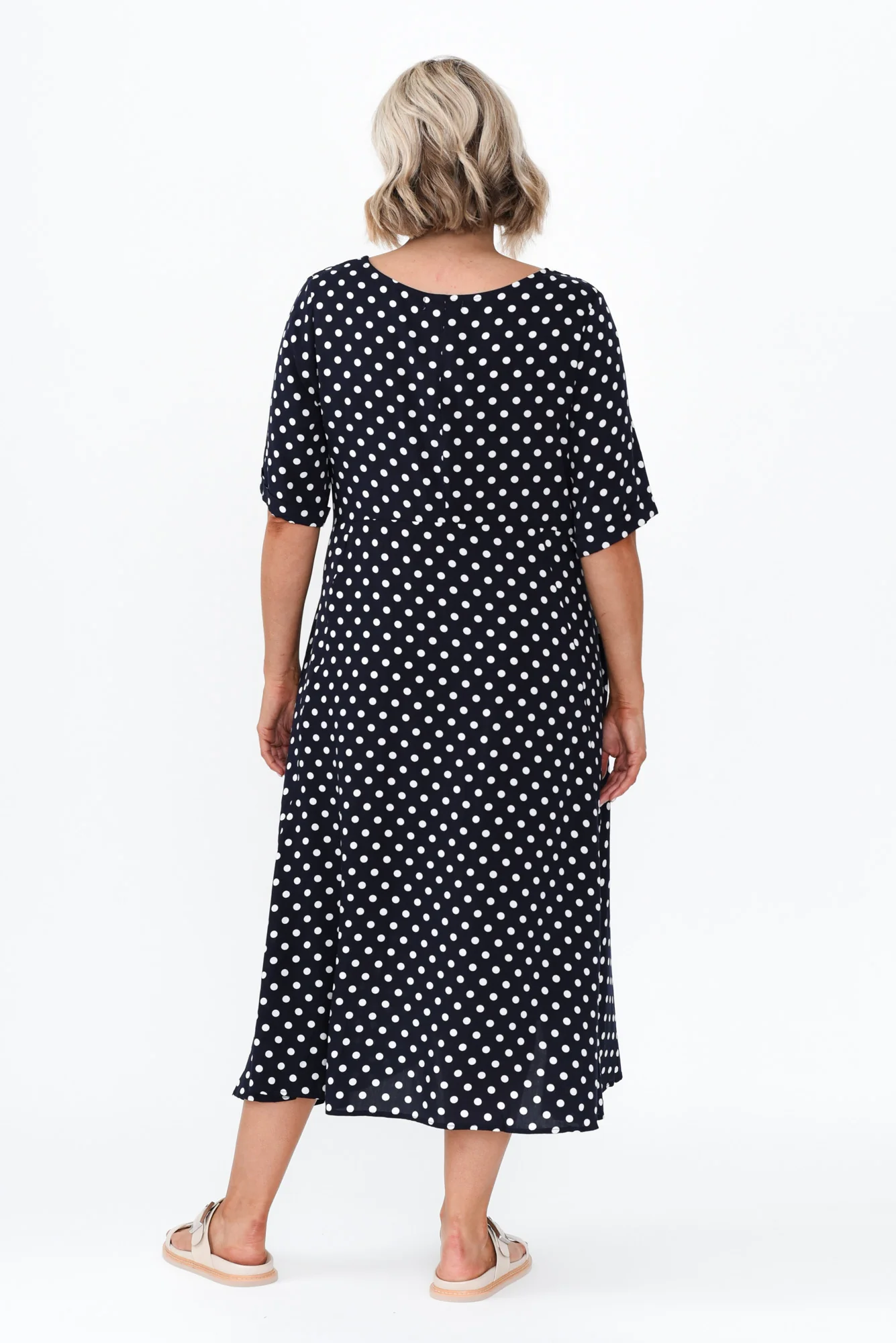 Sula Navy Spot Pocket Dress
