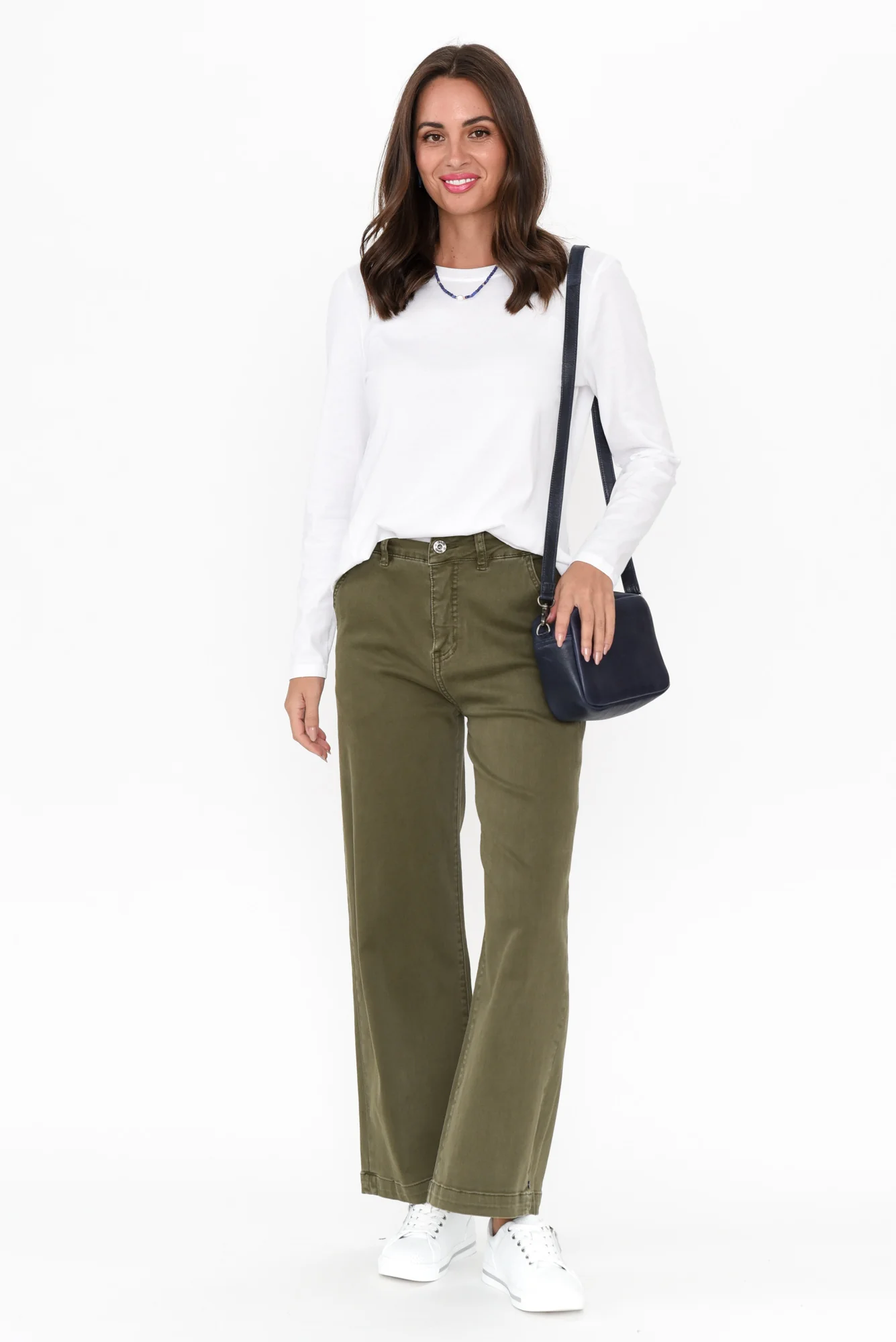 Scarlett Khaki Wide Leg Denim Pants