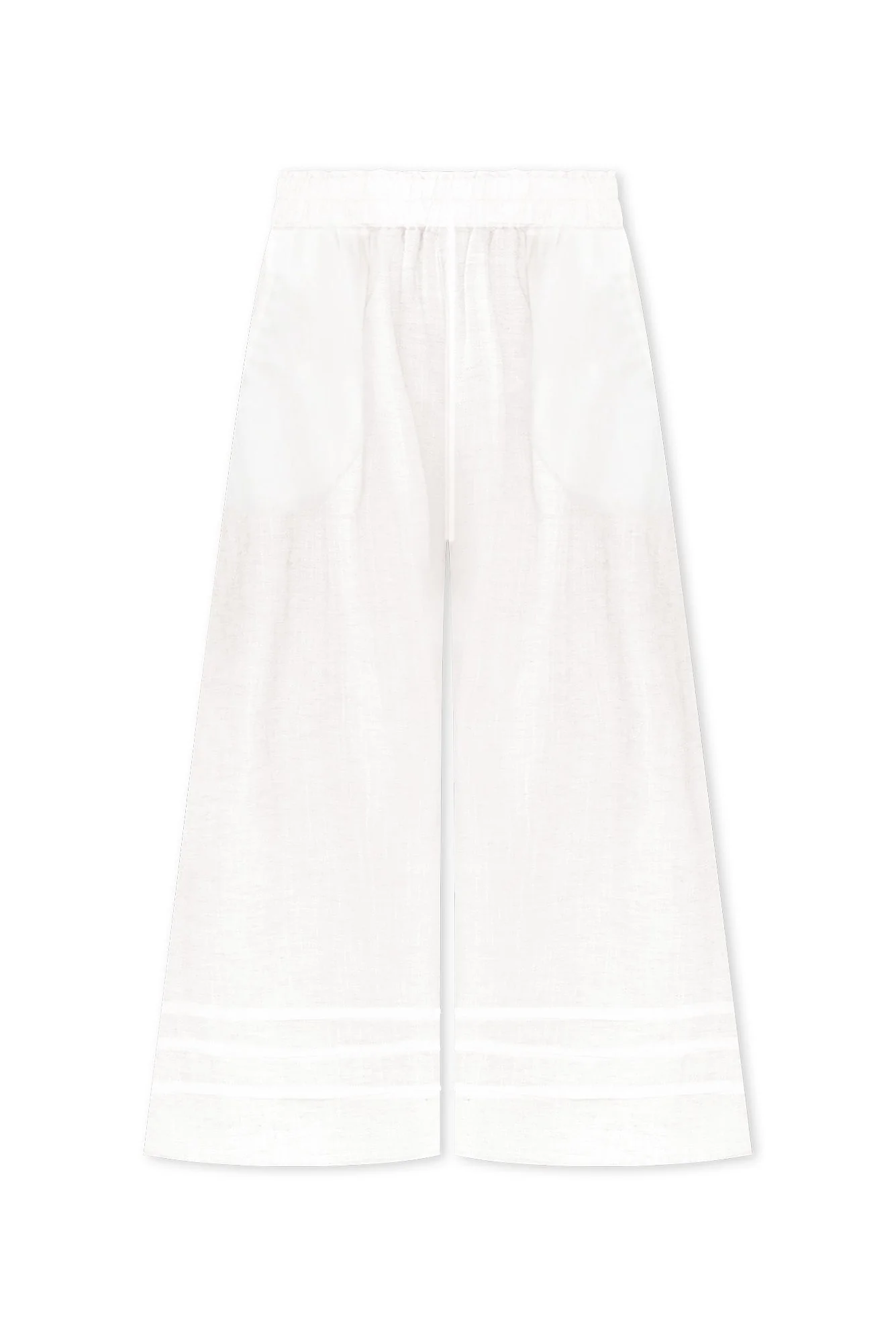 Kaleo White Linen Blend Pants