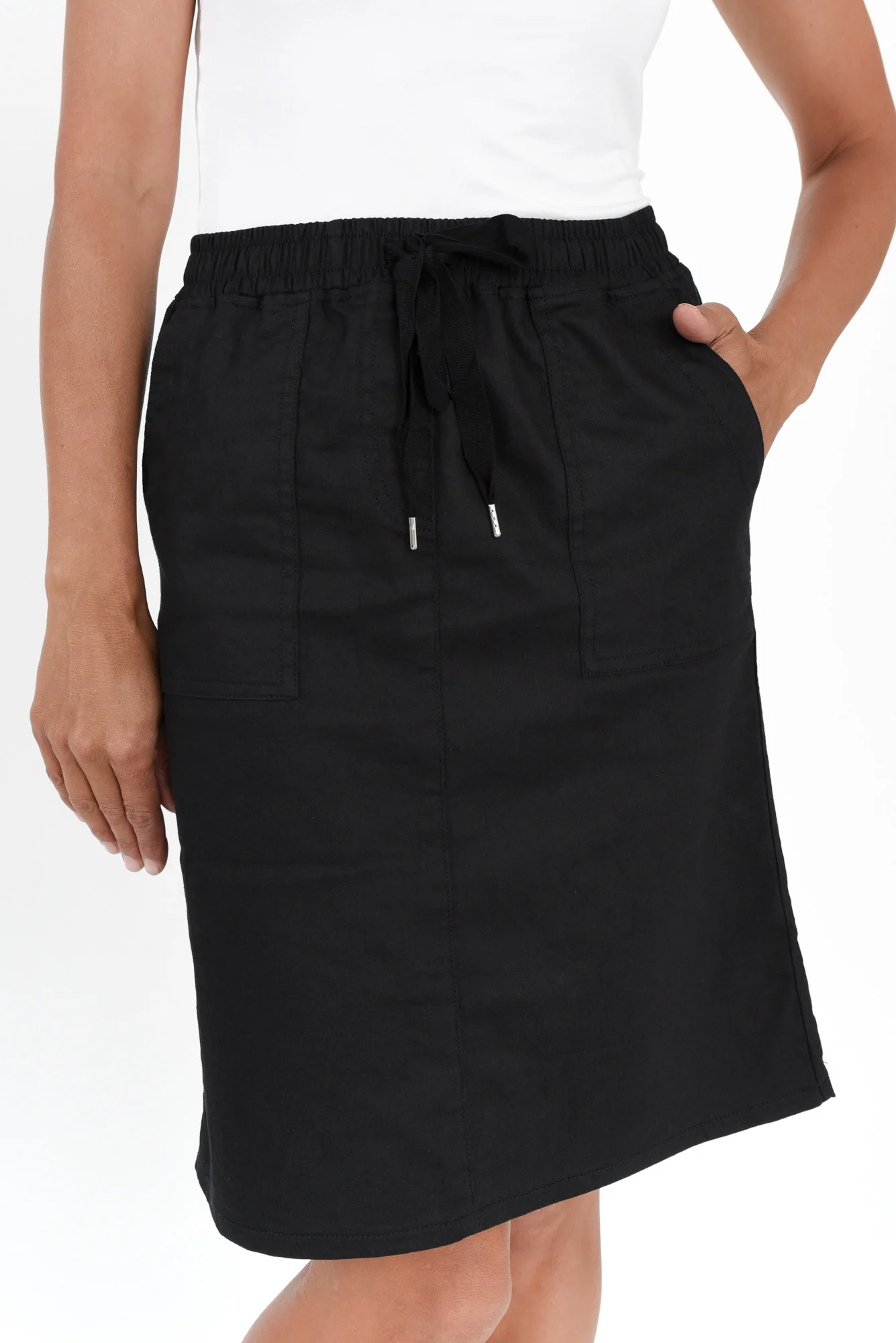 Abigail Black Drawstring Skirt