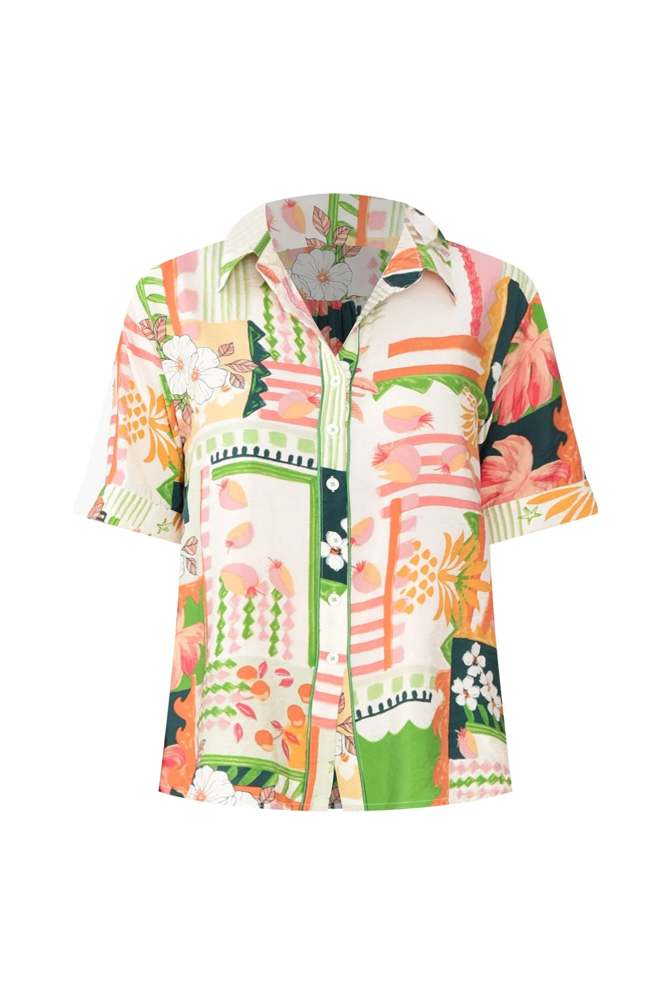 Cancun Green Tropical Shirt