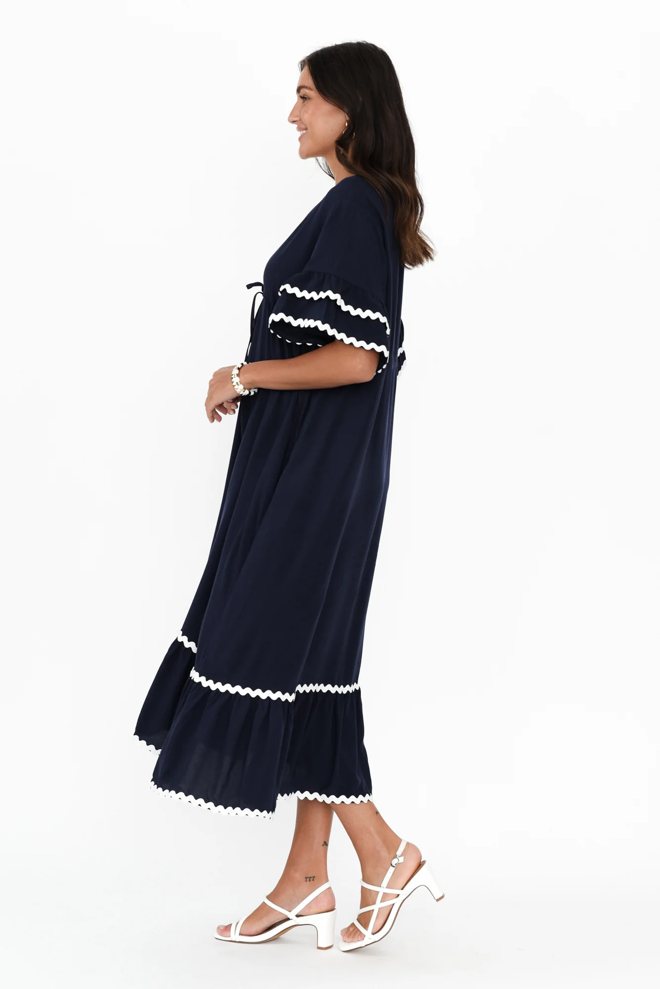 Rosemarie Black Frill Dress