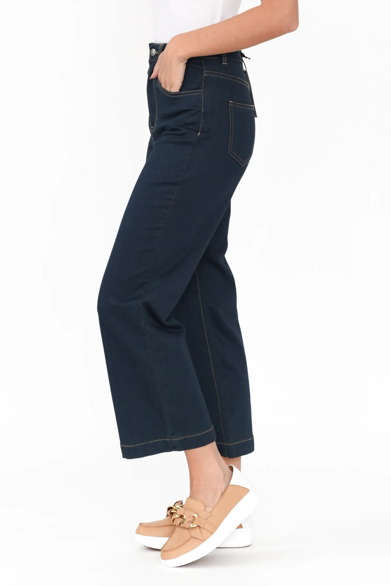 Winnie Dark Denim Wide Leg Jeans