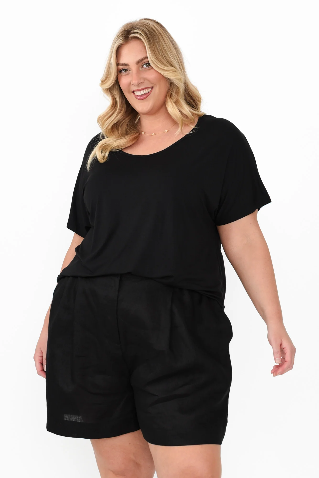 Danya Black Bamboo Top