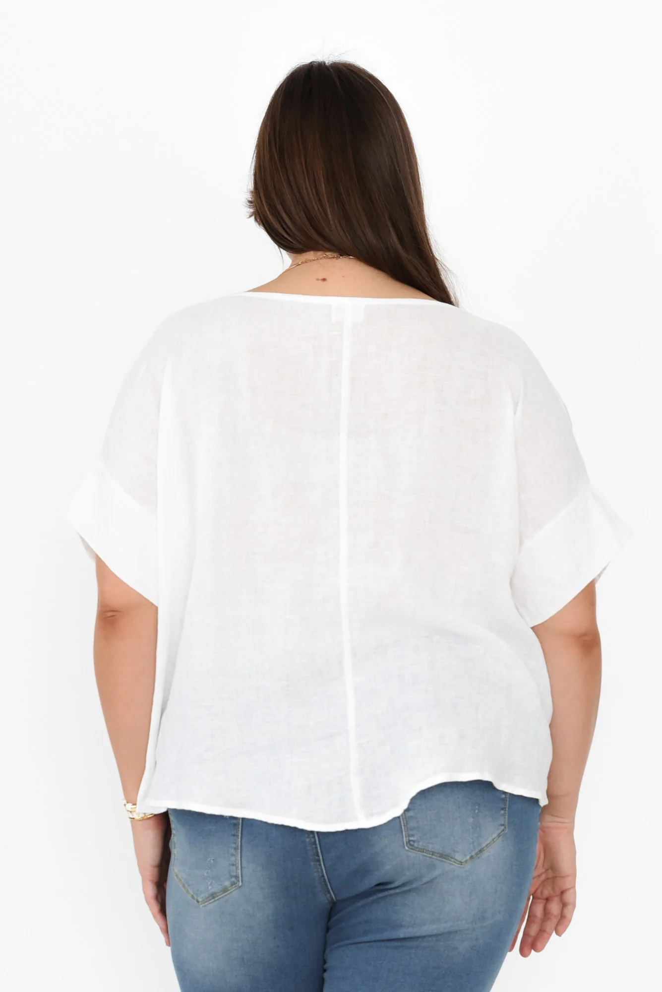 Kiro White Linen Top