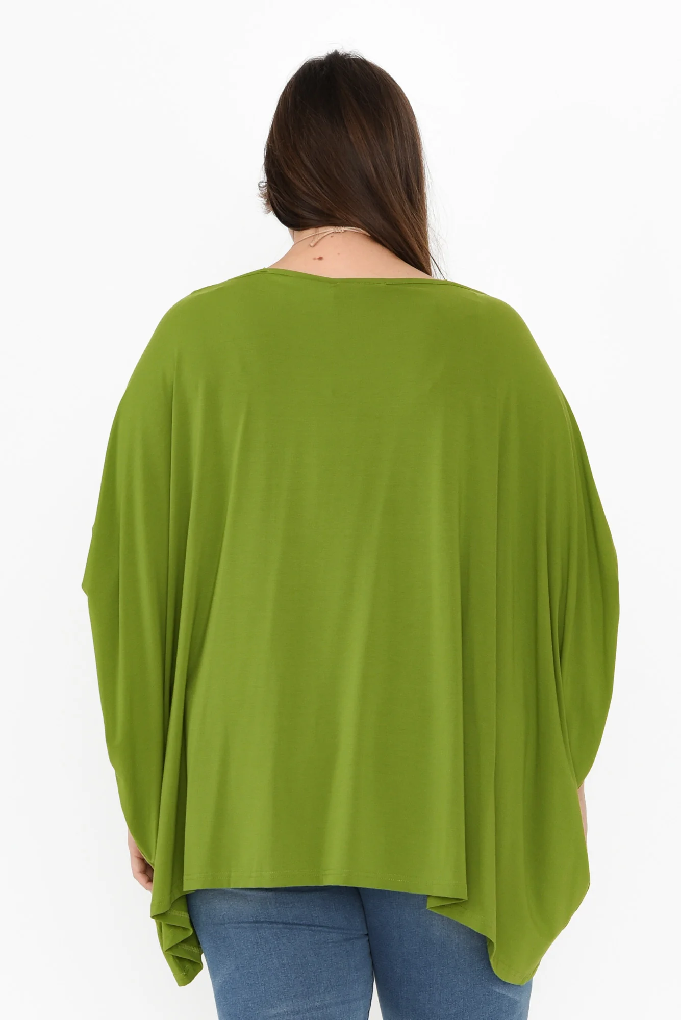 Kelsier Green Bamboo Batwing Top