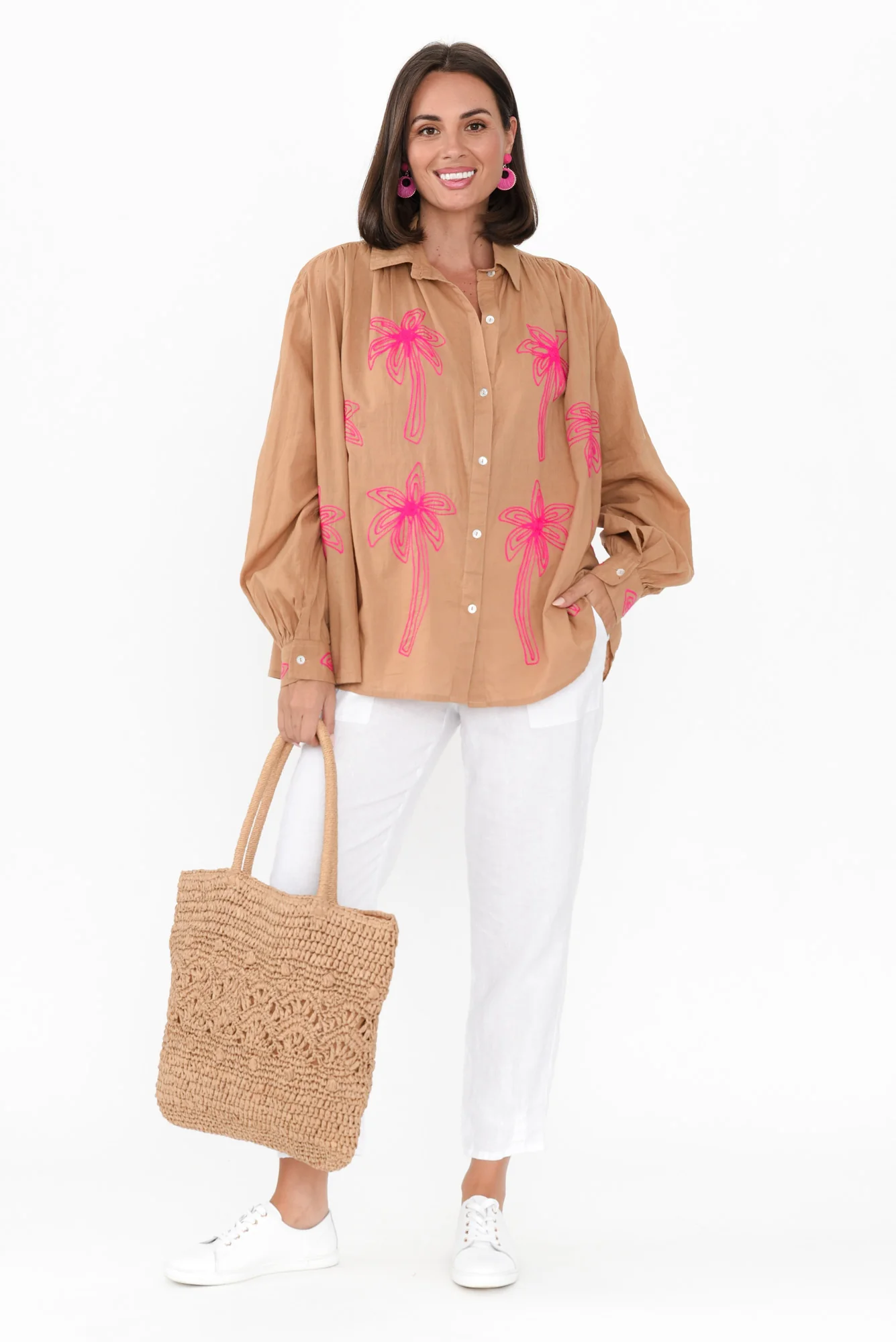 Pam Brown Embroidered Cotton Shirt