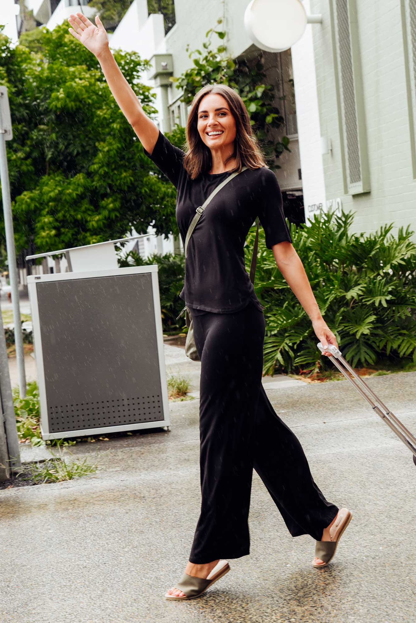 Sophie Black Bamboo Top