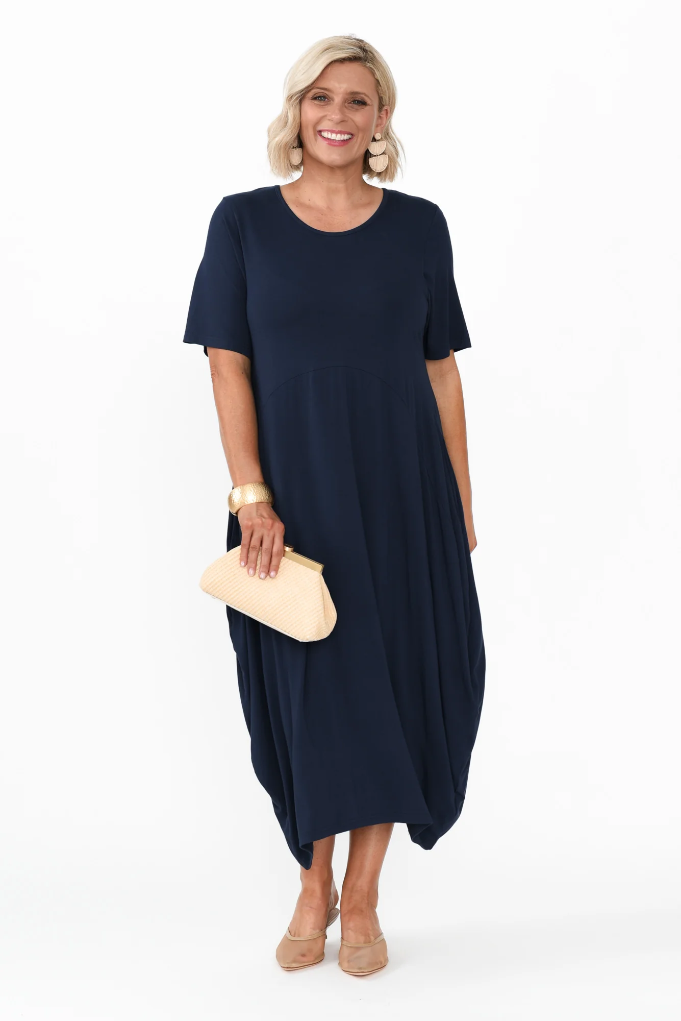 Samiya Navy Bamboo Dress
