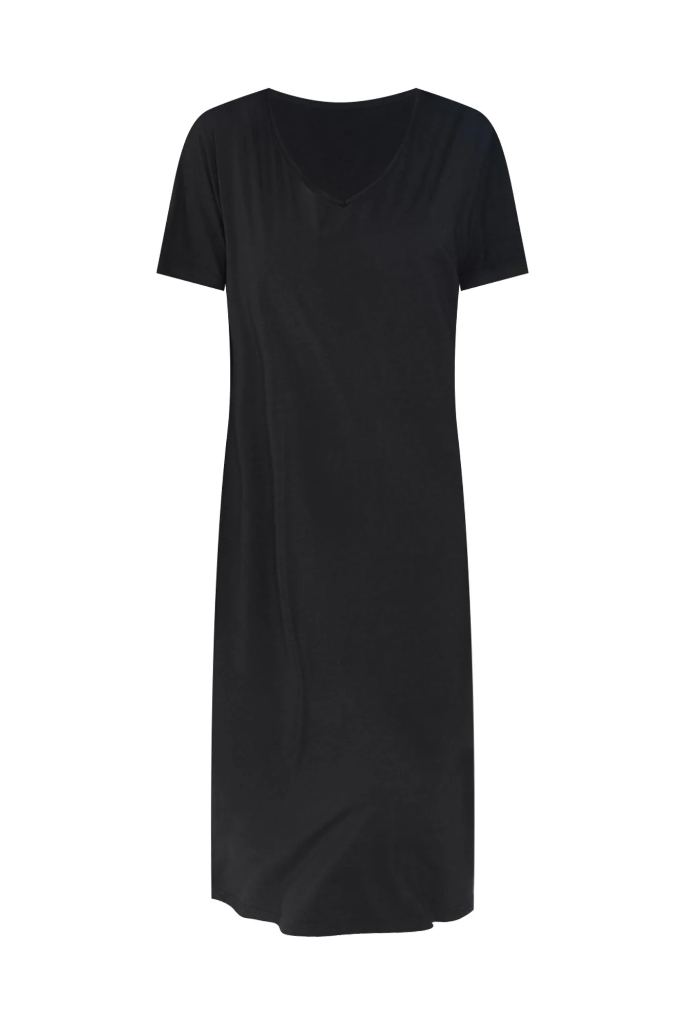 Dennis Black Bamboo V Neck Dress