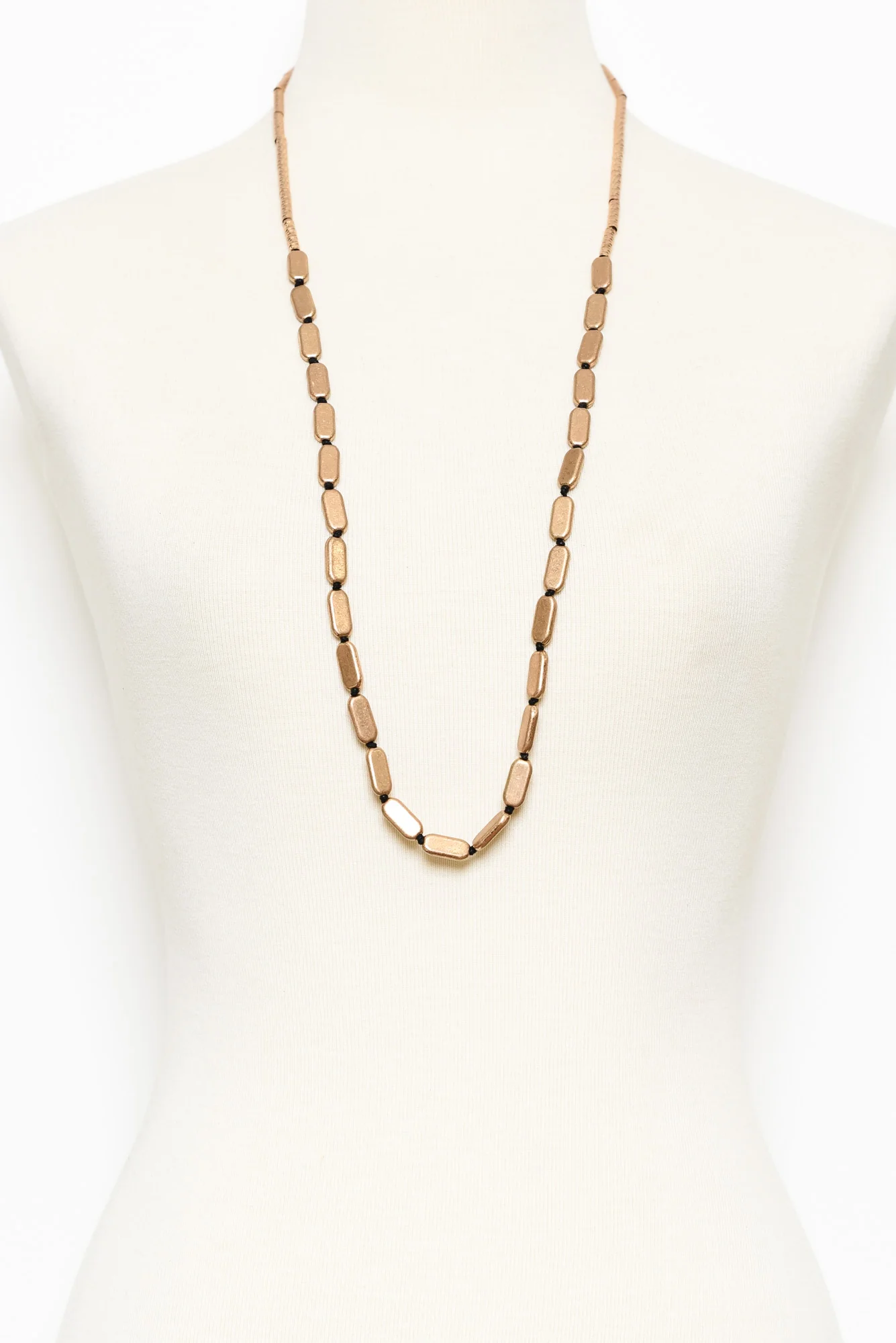 Yves Rose Gold Beaded Necklace