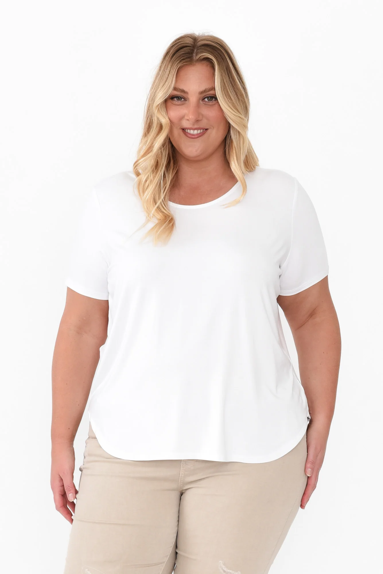 Janis White Bamboo Tee