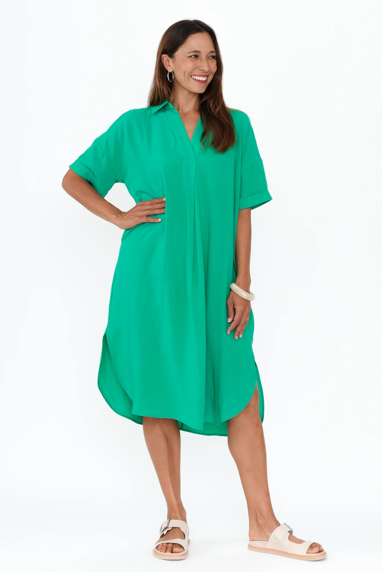 Kazi Emerald Shirt Dress