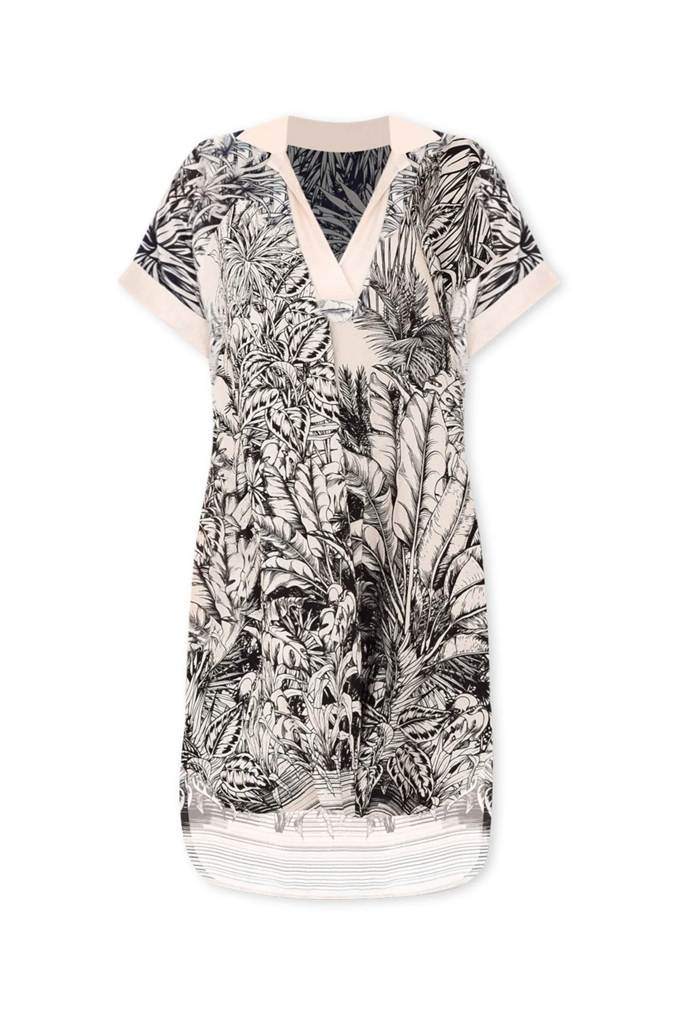 Fairmont Black Jungle Collared Dress