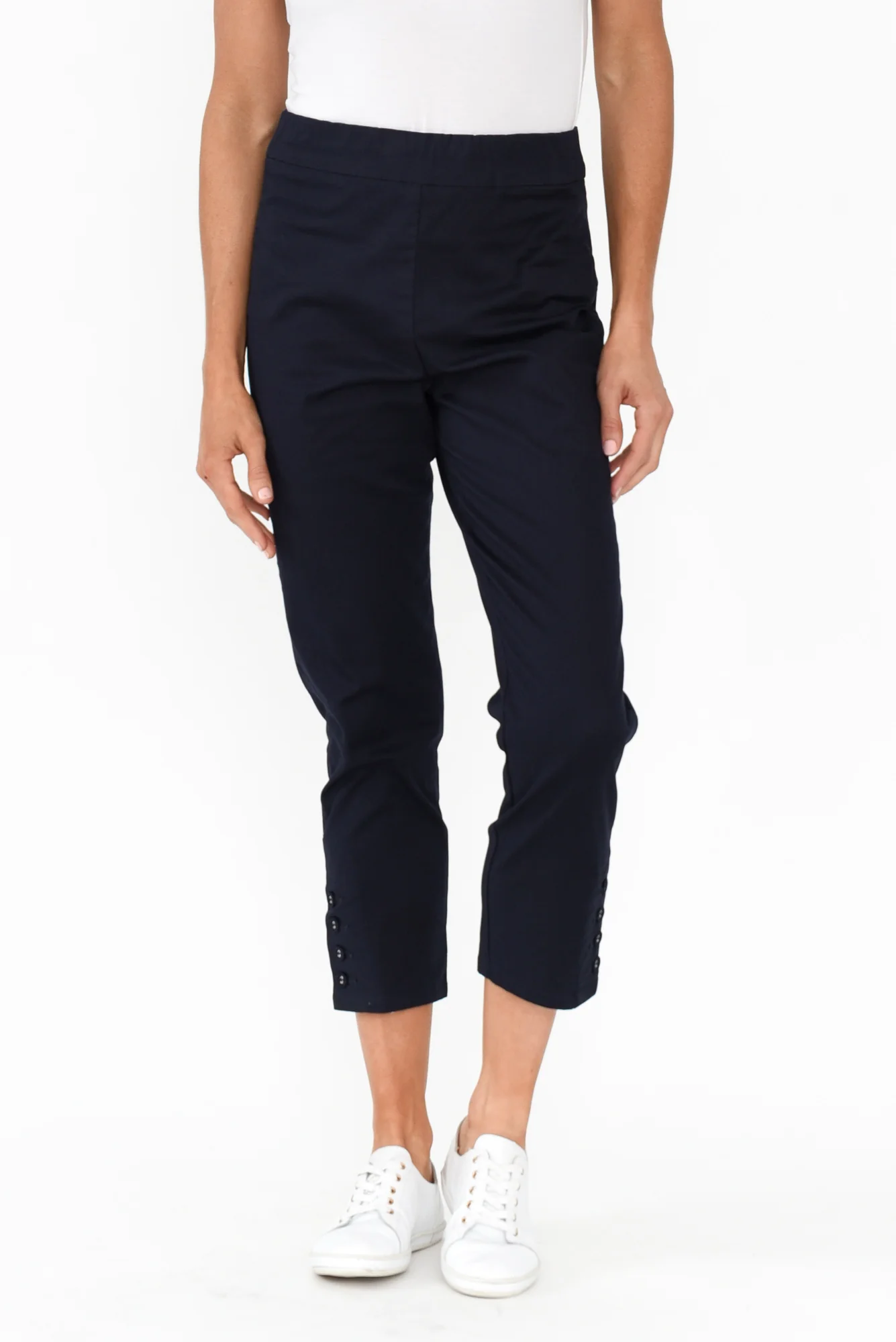Meyer Navy Cotton Blend Pants