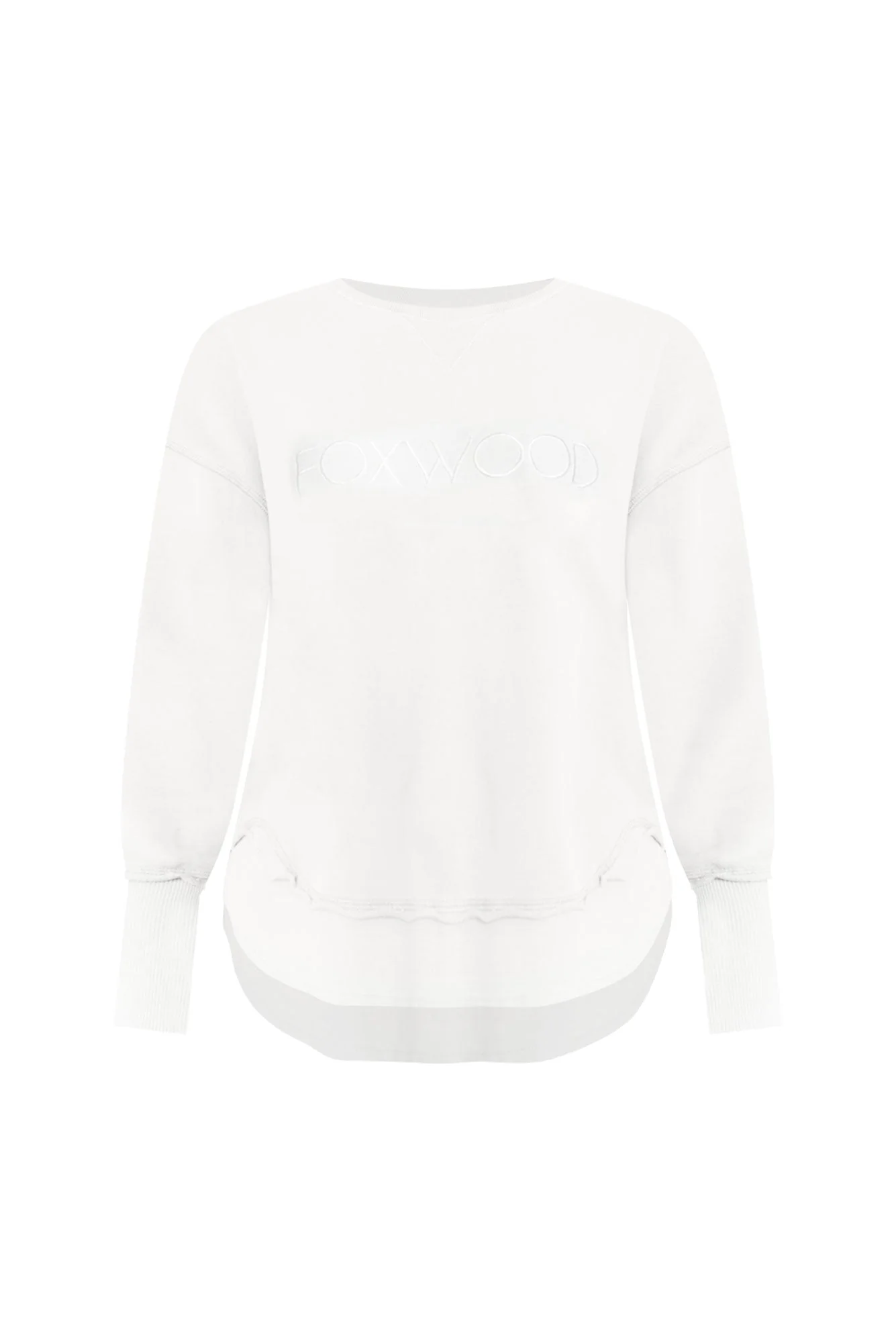 Simplified White Crewneck Jumper