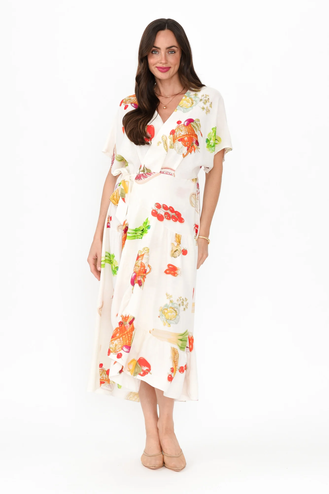 Luanne White Harvest Linen Blend Dress