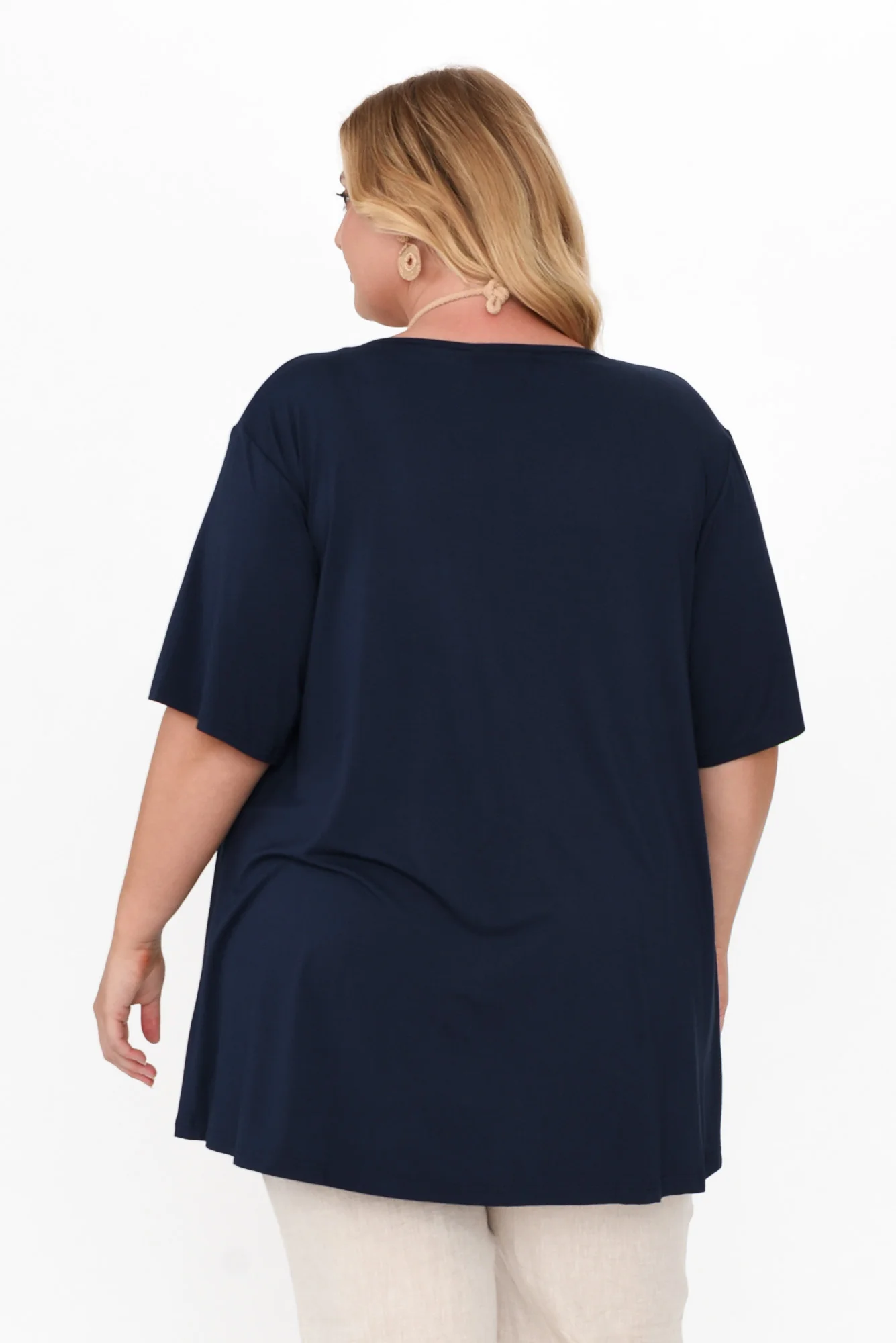Novella Navy Bamboo Top