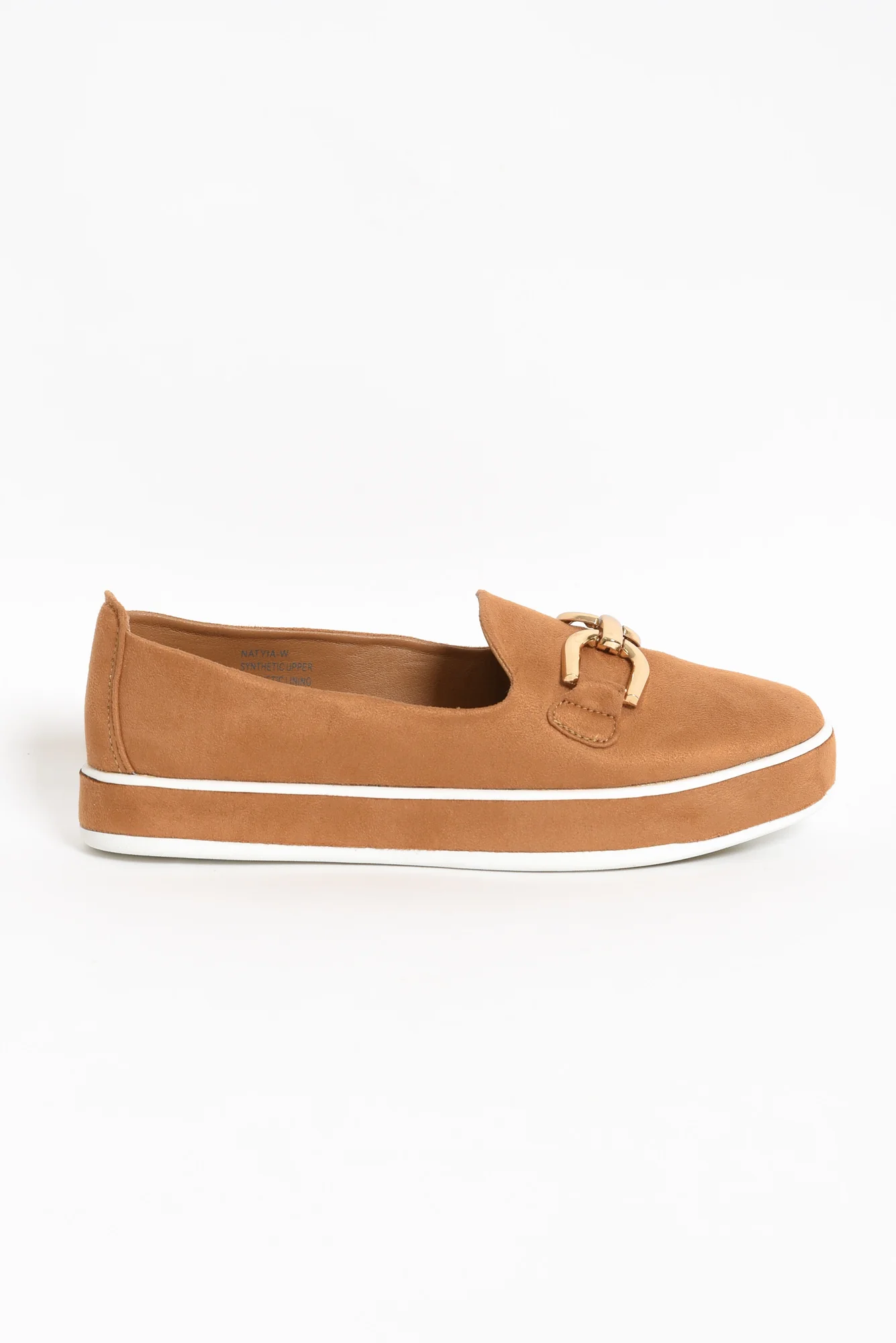 Natyia Camel Faux Suede Platform Loafer