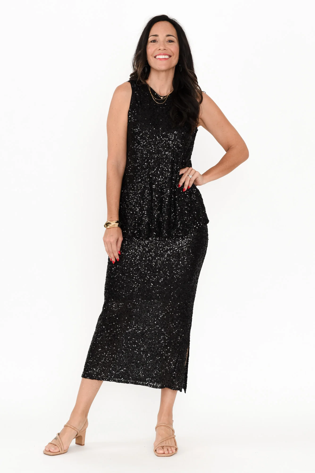 Showstopper Black Sequin Tank