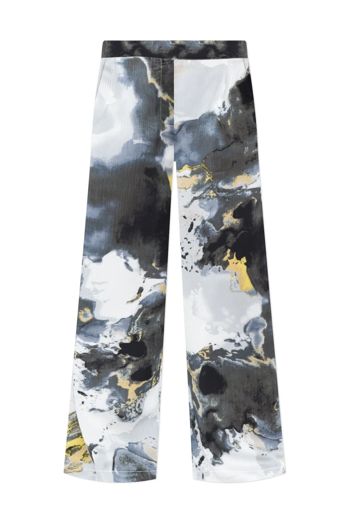 Transfixed Black Marble Wide Leg Pants