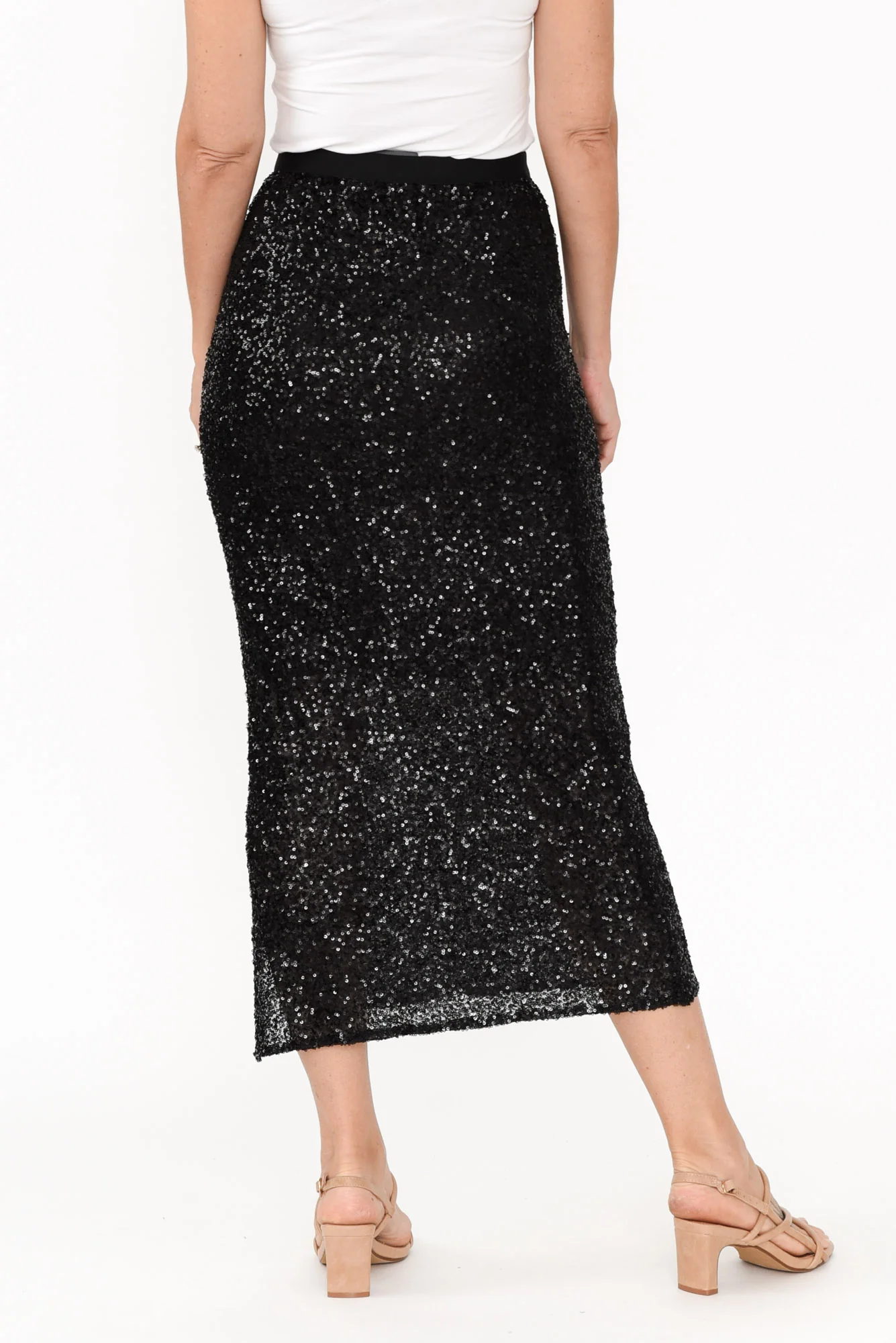 Dazzle Black Sequin Skirt